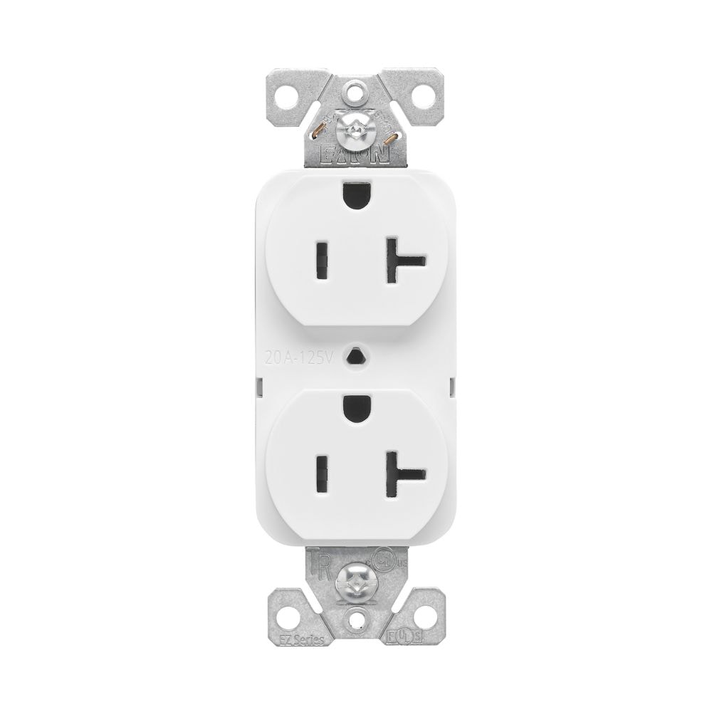 Eaton Arrow Hart EZ Link 20 -Amp 125-volt Tamper Resistant Commercial Duplex Outlet Receptacles , White #EZTR5362W