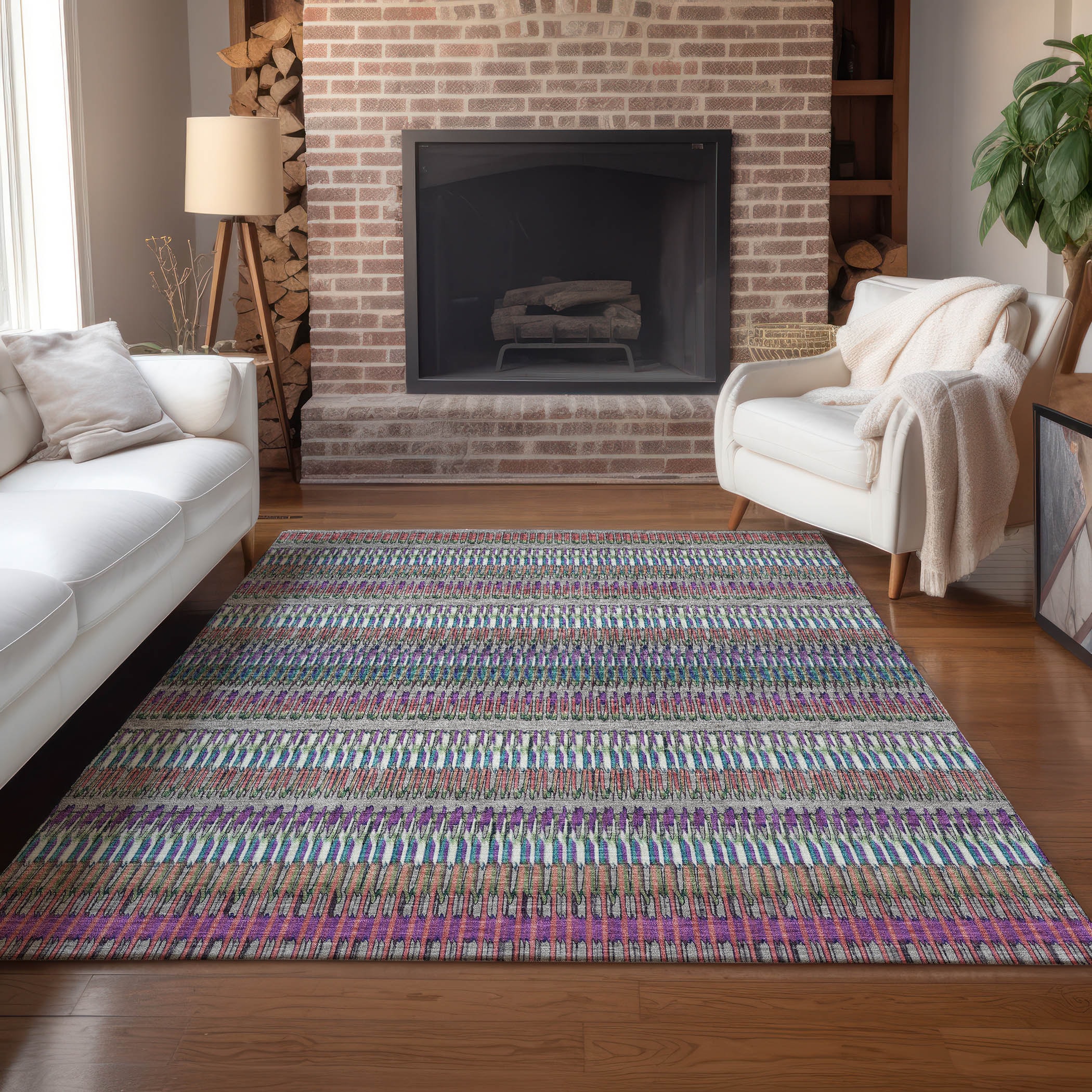 Addison Rugs ACN589TP5X8 Chantille ACN589TP 5 x 7 (ft) Polyester Taupe Rectangular Indoor/Outdoor Abstract Machine washable Area rug