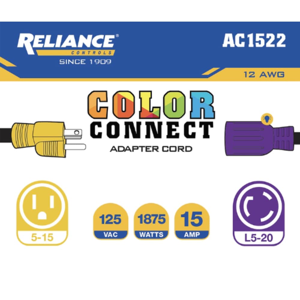 Reliance Controls AC1522 Power-Cord - View #2