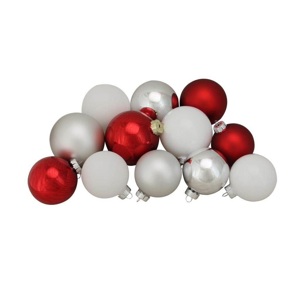 Northlight 72 Pack Red Standard Indoor Ornament Set In The Christmas Ornaments Department At 2140