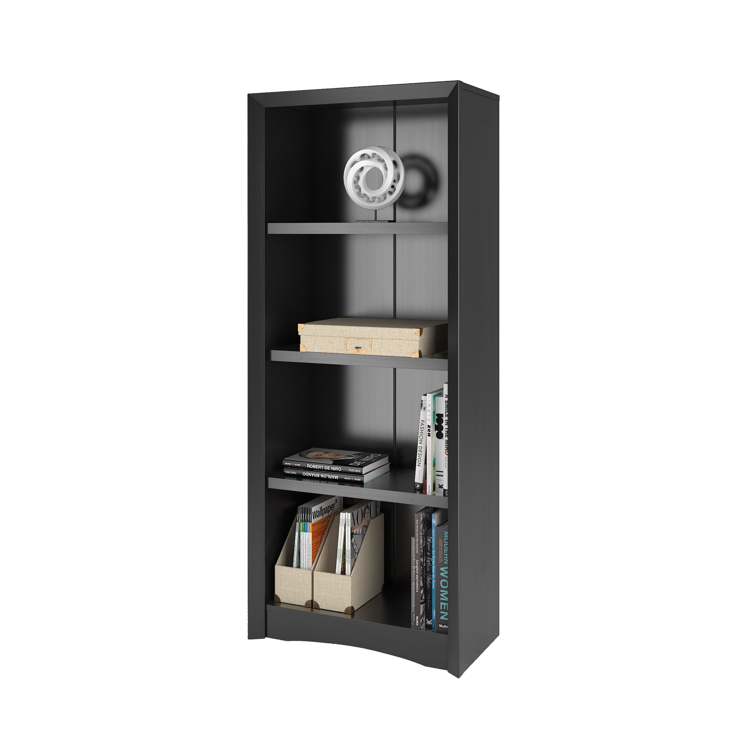 60 Hawthorn Tall Bookcase Black - Corliving