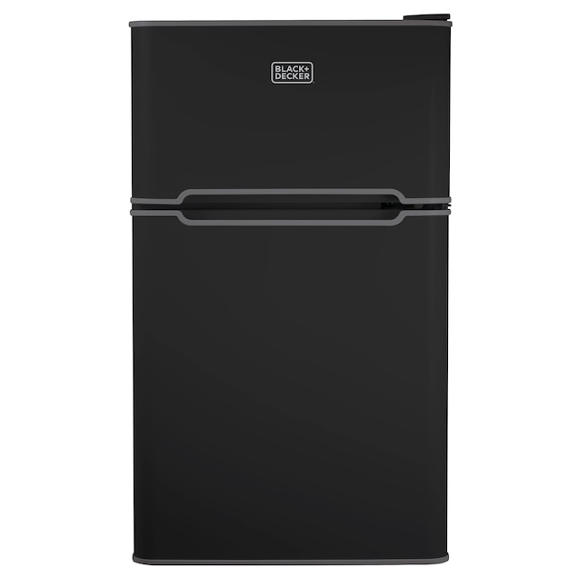 Black+decker 3.1 Cu. ft. 2-Door Mini Fridge in Black with True Freezer