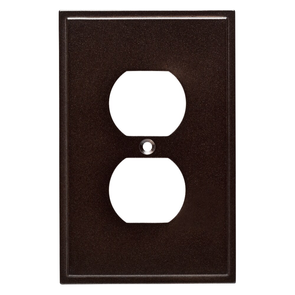 Brainerd W35311-CO-U Simple Steps 1-Gang Cocoa Bronze Single Duplex Standard Wall Plate