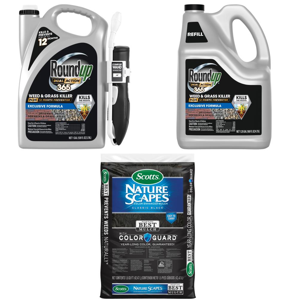 Roundup  Year-Round Weed Control & Mulch Collection: 12-Month Protection + Polished Finish