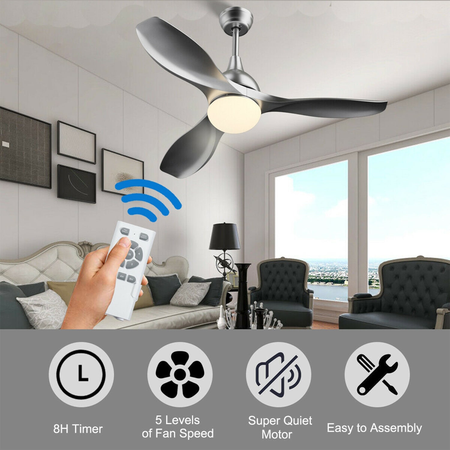 WELLFOR CHY-CF568US-SL Ceiling-Fans - View #9