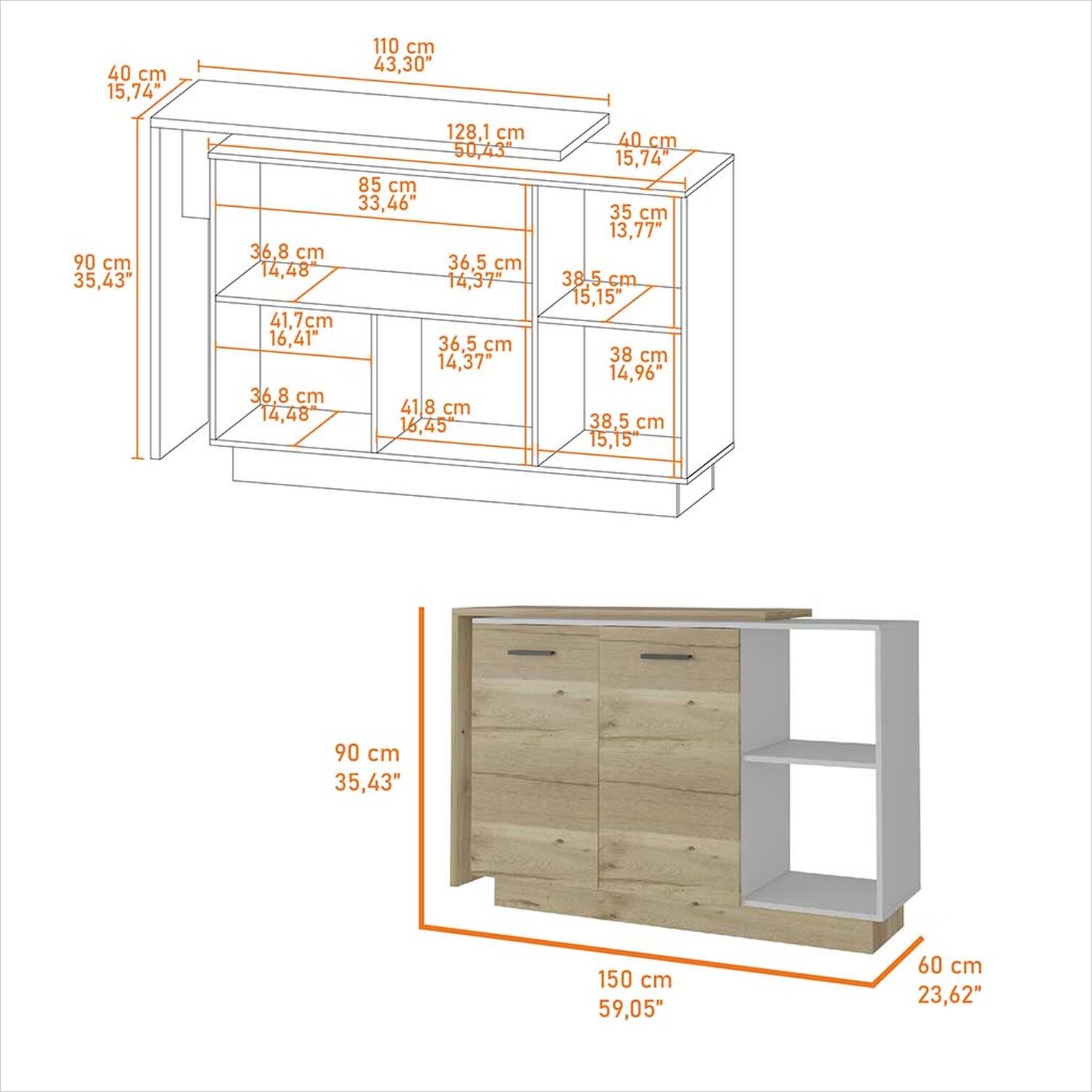 FlowLuxe 35V9IT22NF98 Kitchen-Furniture - View #3