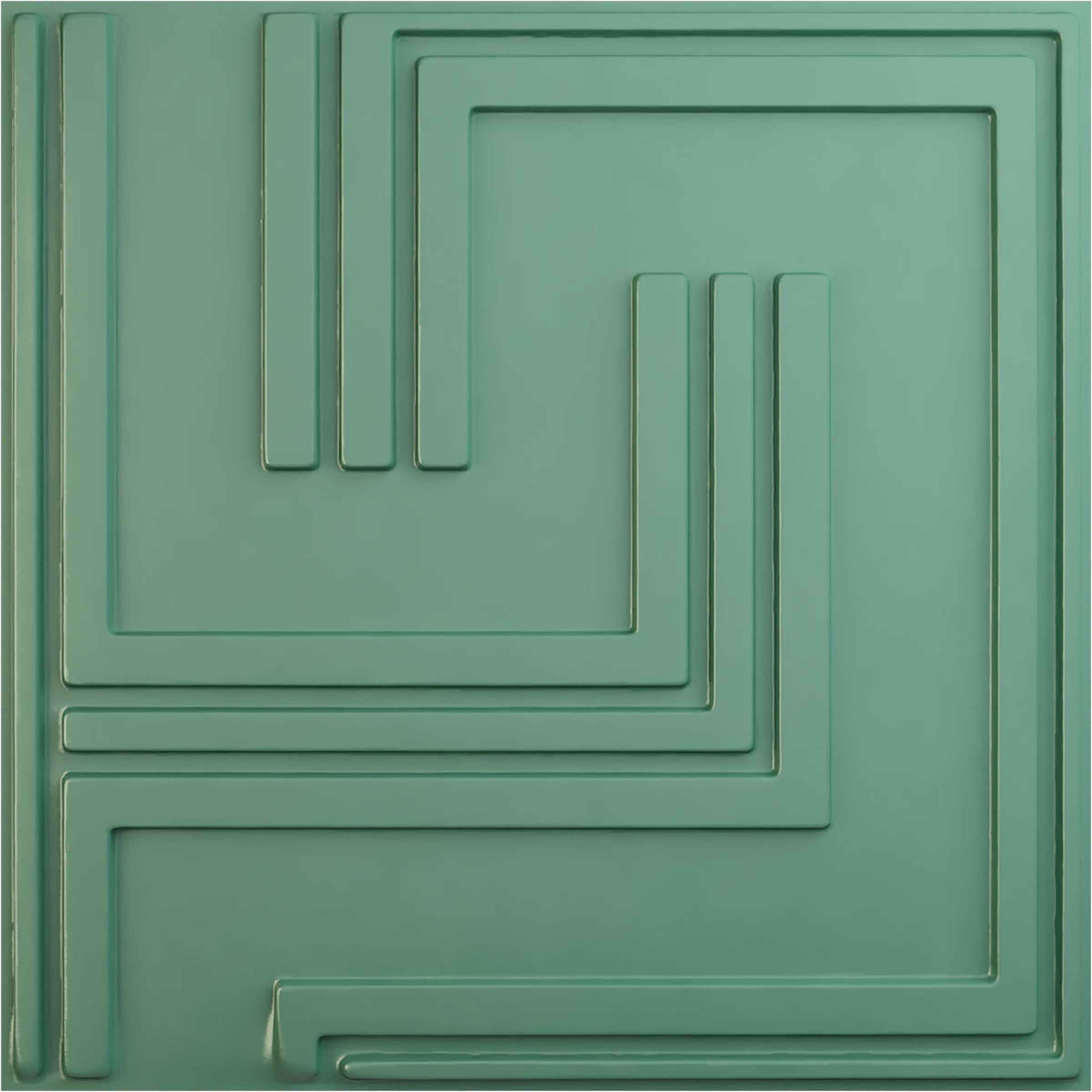 Ekena Millwork WP20X20GMFSM 19-5/8-in x 19-5/8-in Embossed Paintable/Stainable Green PVC Abstract Wall Panel ( 2.67-sq ft )