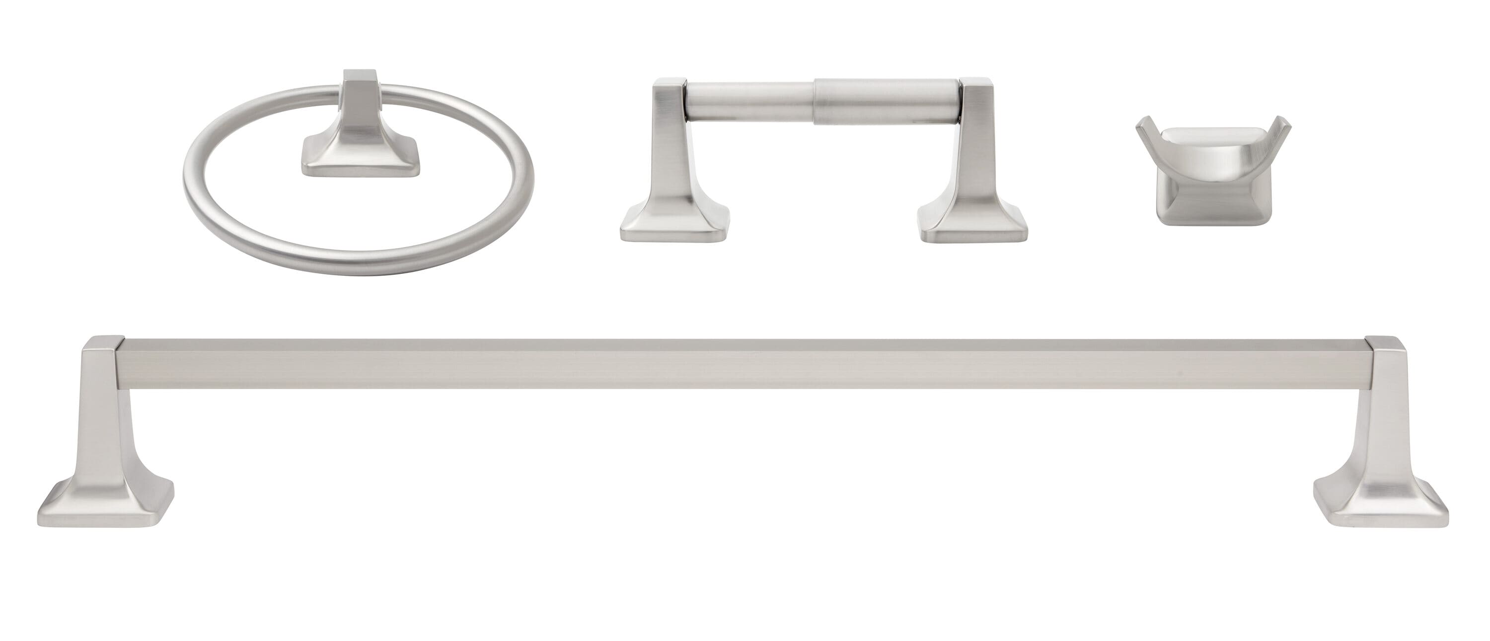 American Imaginations Double Robe Hook And Single Rod Towel Rack