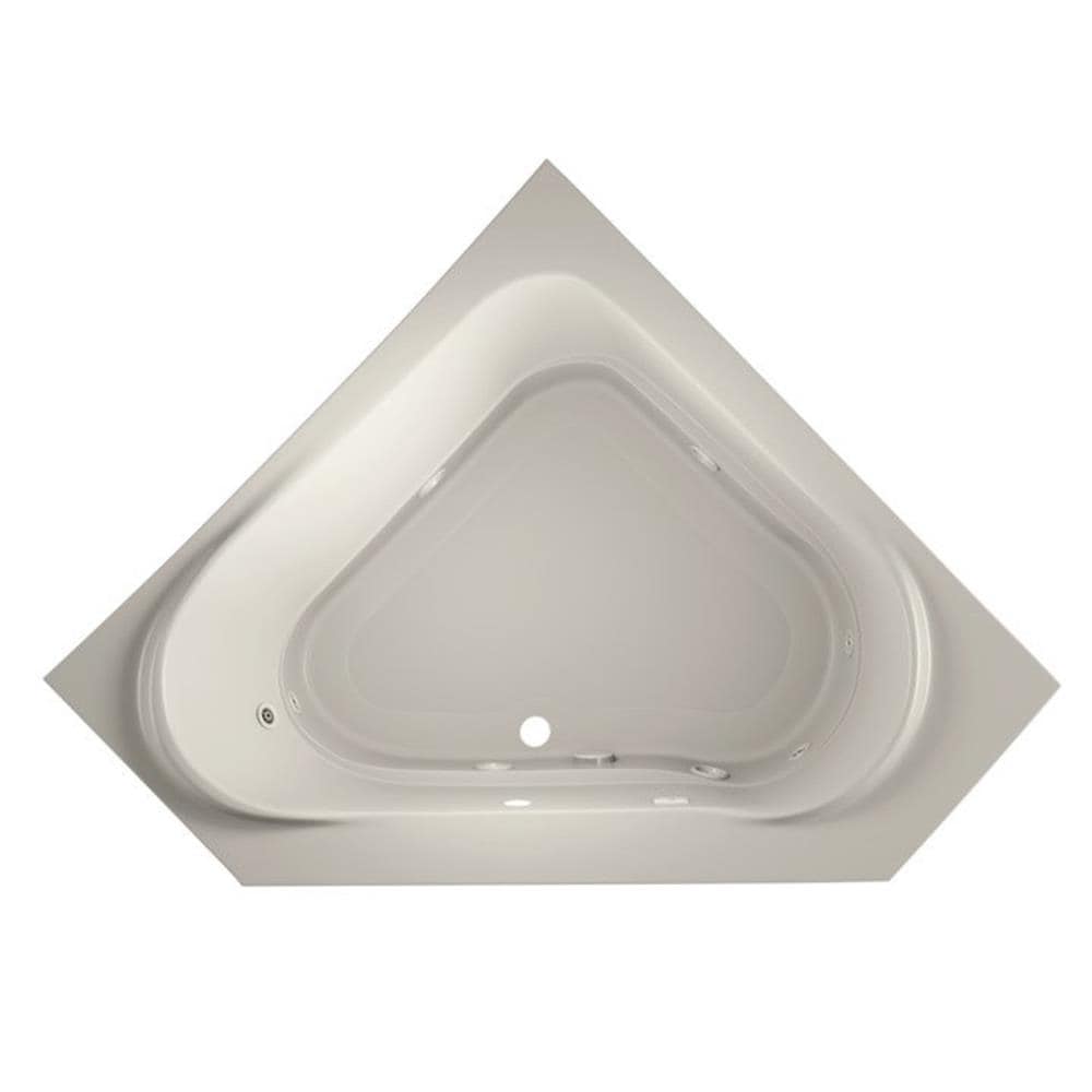 Jacuzzi NF81969 CAPELLA 60-Inches x 60-Inches Oyster Acrylic Corner Drop-in Whirlpool tub ( Center Drain )