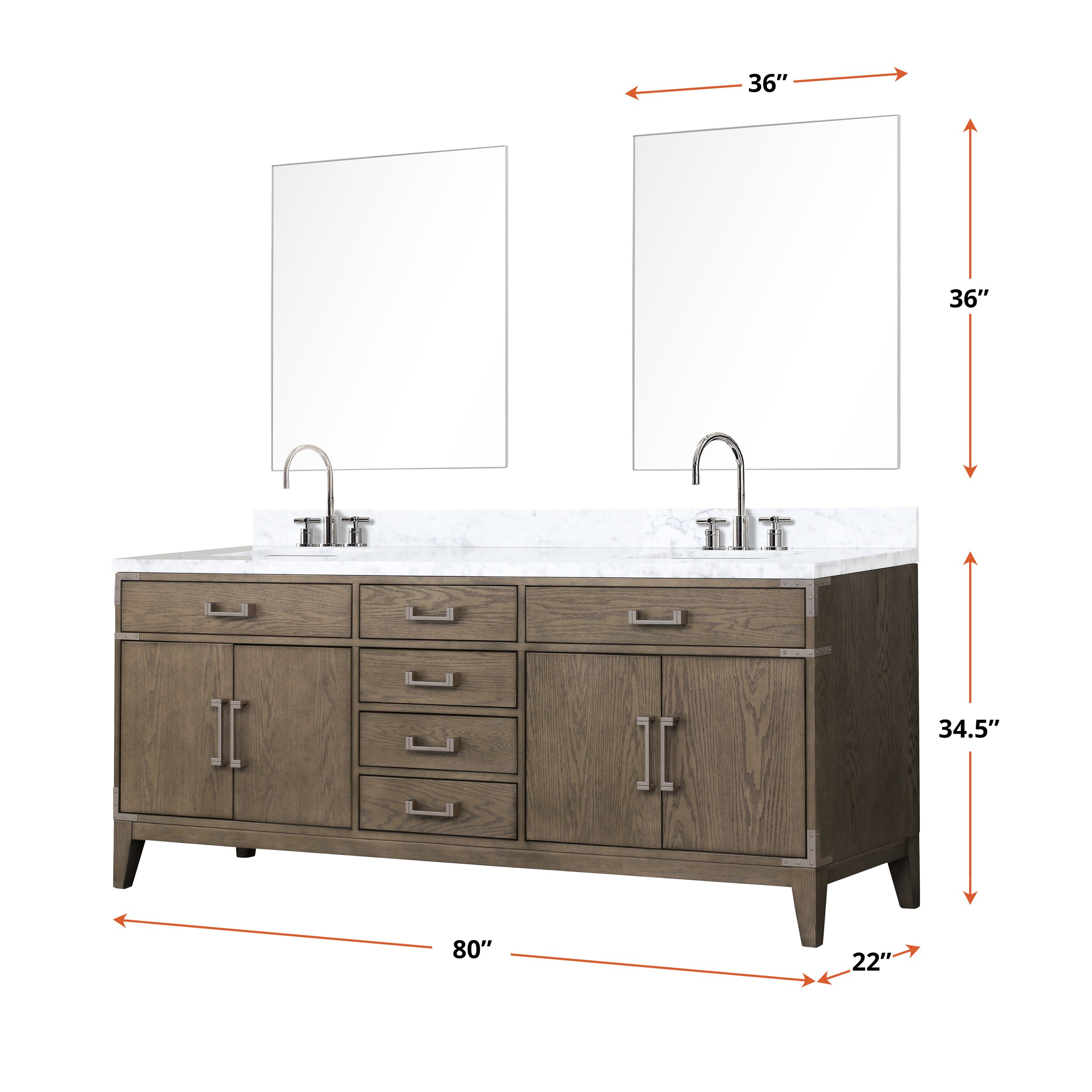 Lexora LVW80DR111 Bath-Vanity-Combo - View #4