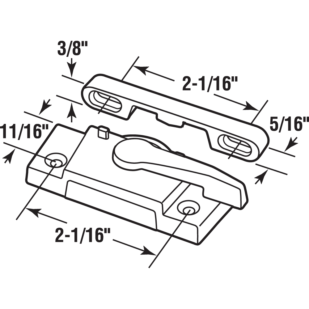 Prime-Line 2.0625-in White Die-cast Window Lock, In The Casement Window ...