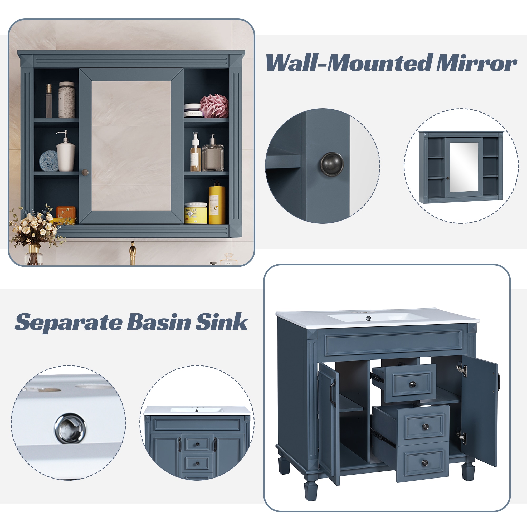 CASAINC CA-MR115AAC Bath-Vanity-Combo - View #5