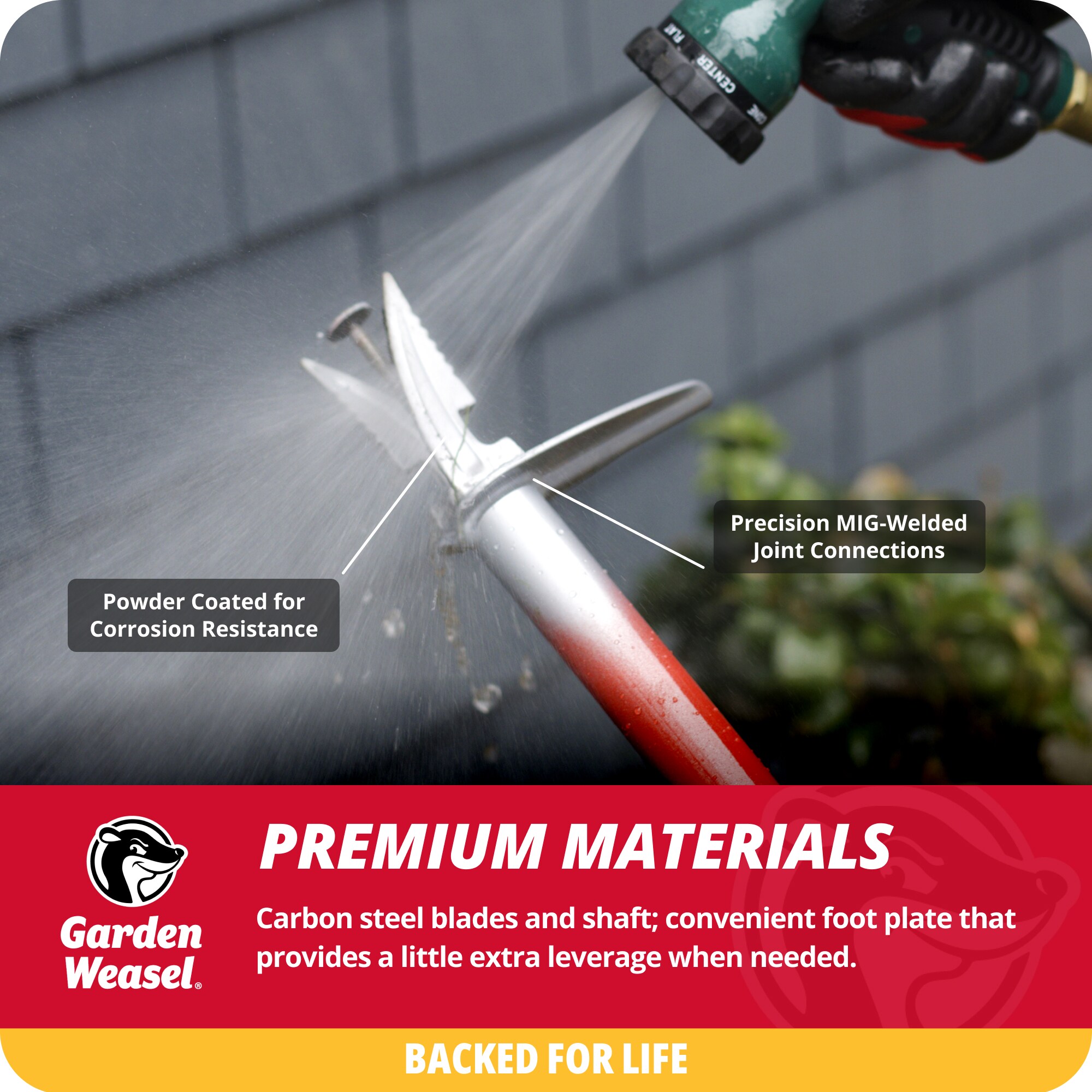 Garden Weasel Red Steel Precision Tip Weed Cutter