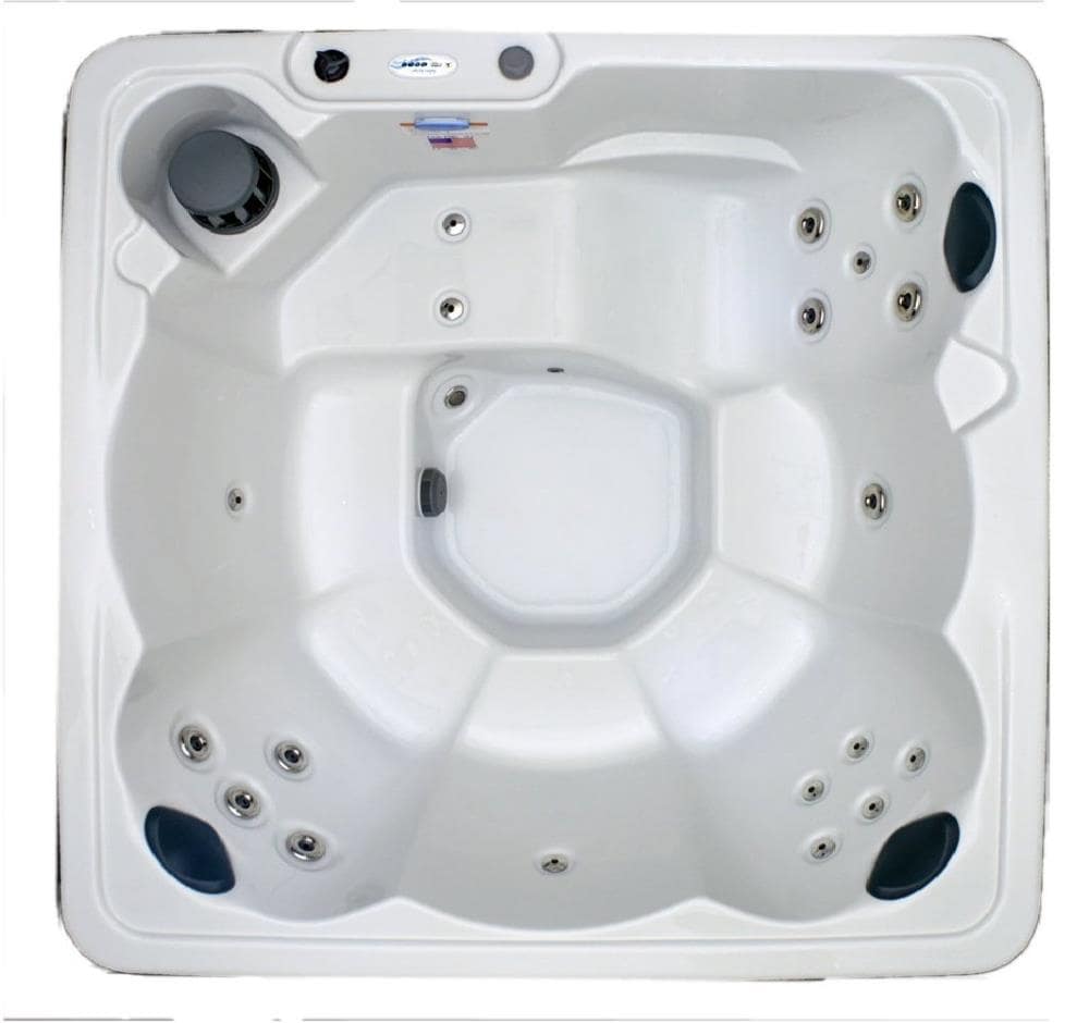 6 Person Square Portable Spa - Gray-2359