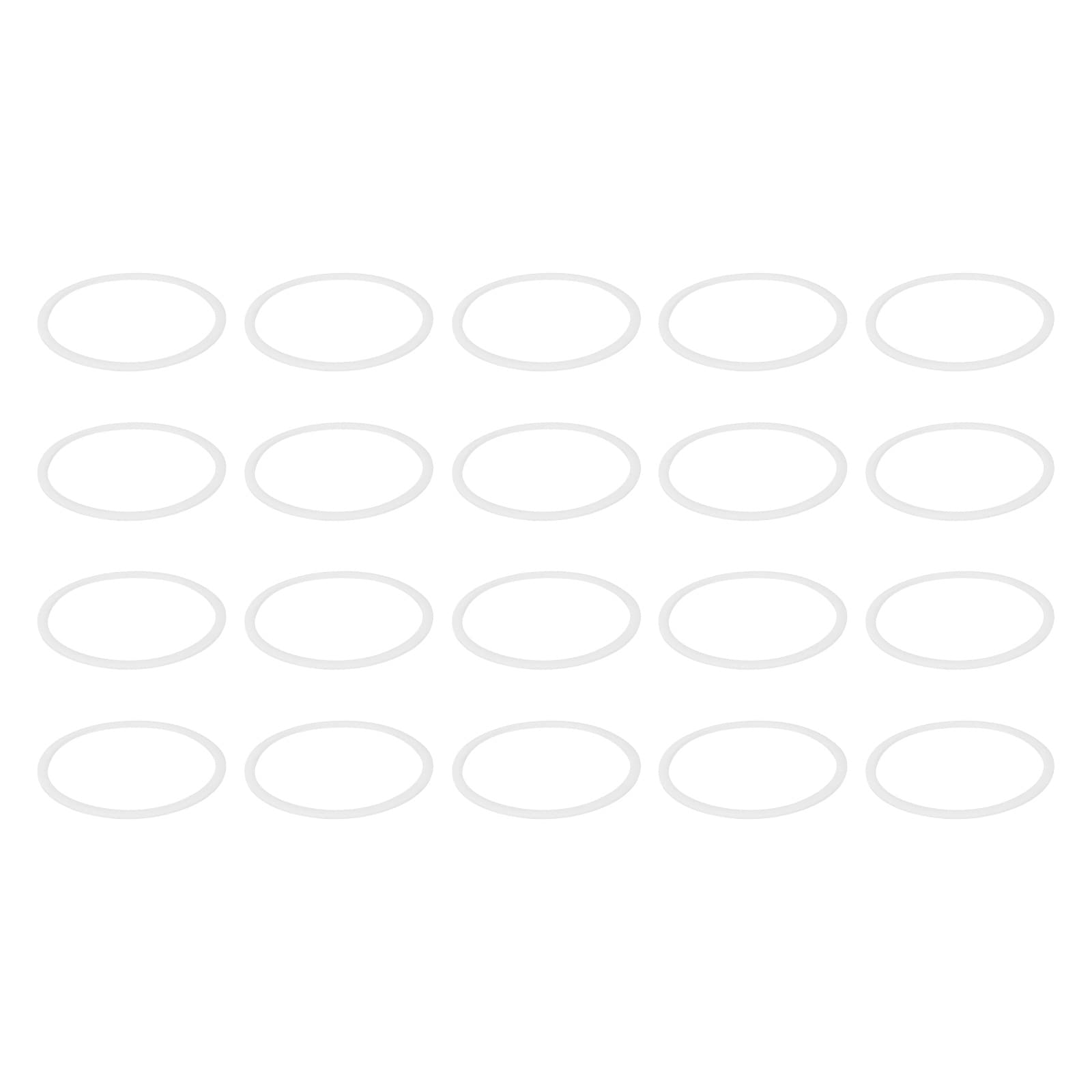 PATIKIL M34 PTFE Flat Washer 50pcs 34mm ID 38mm OD 0.8mm Thick O-Ring Sealing Gasket Spacer for Fasten Screws Flanges Faucet Pipe Valves White #S26081901UX2028