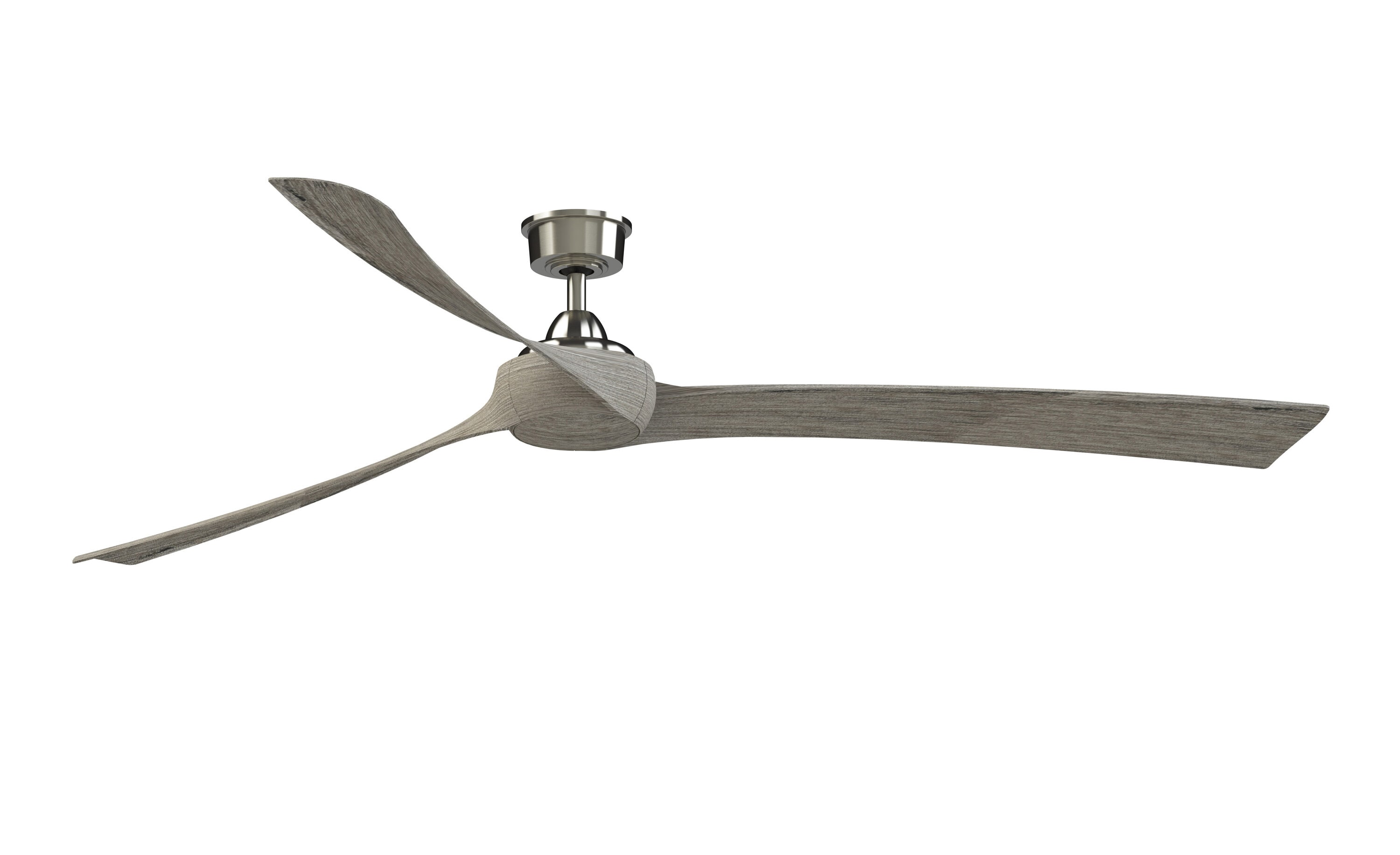 Fanimation TriAire Custom 84-in Matte White with Weathered Wood Blades Color-changing Integrated LED Indoor/Outdoor Smart Propeller Ceiling Fan with Light and Remote (3-Blade) FPD8515MWW-84WEW-LK Sansujyuku sansujyuku.com