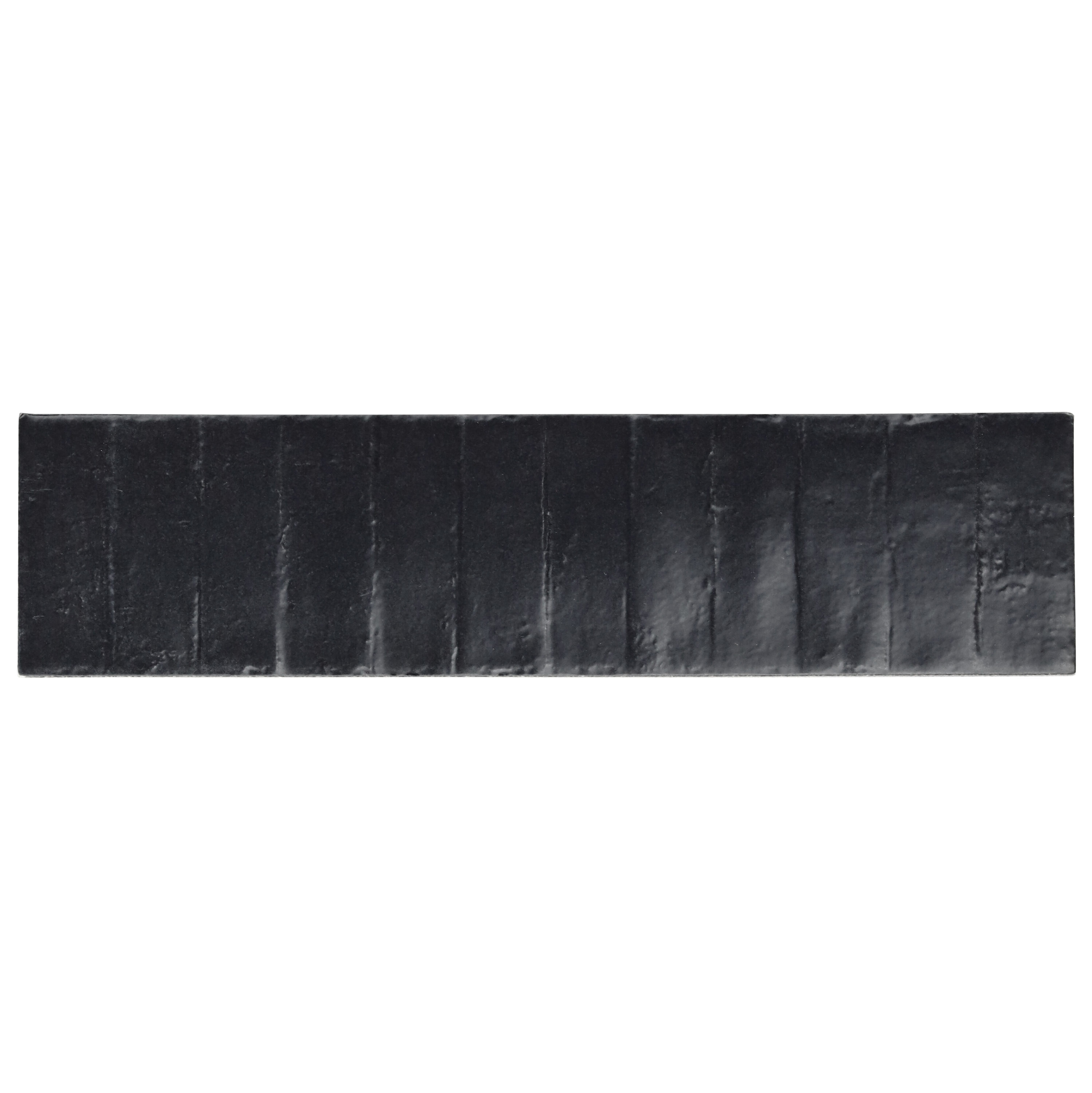 Artmore Tile EXT3RD107169 Sample - Vocal Matter Leather Black 3-in x 12-in Matte Porcelain Subway Wall Tile