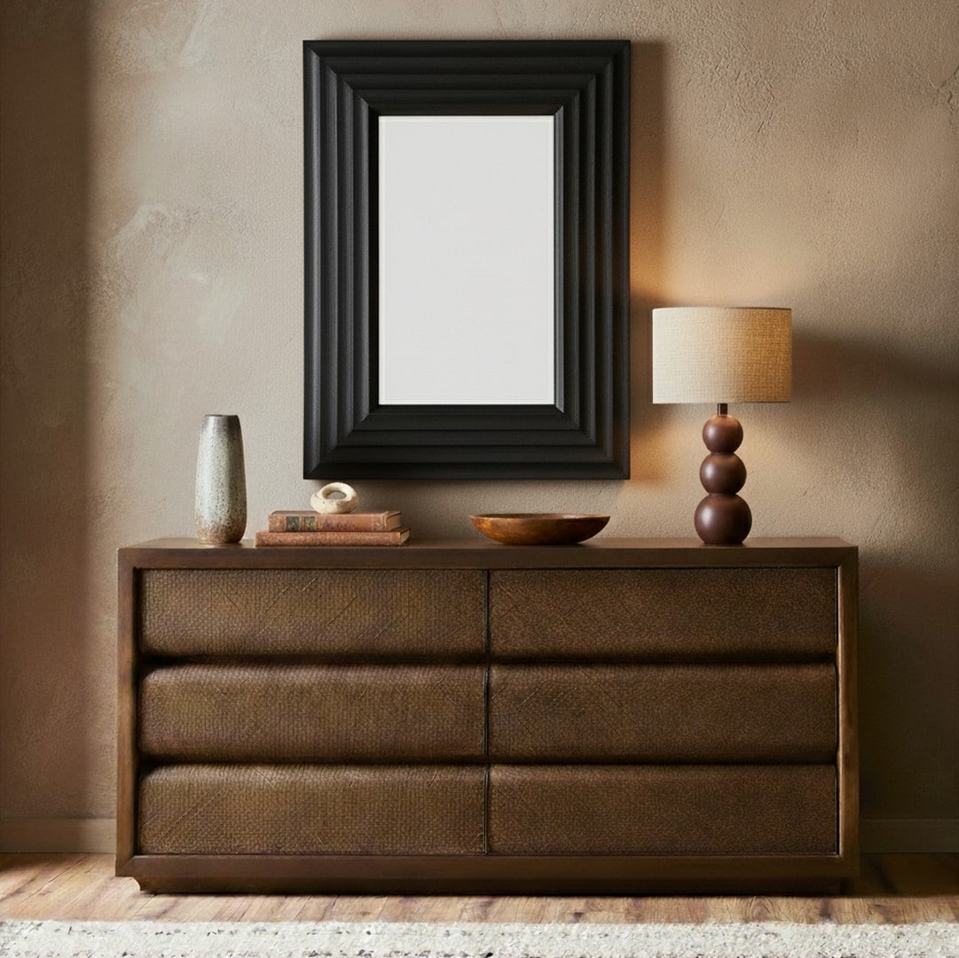 Safavieh - Jilianna Rectangle Wood Mirror/Black