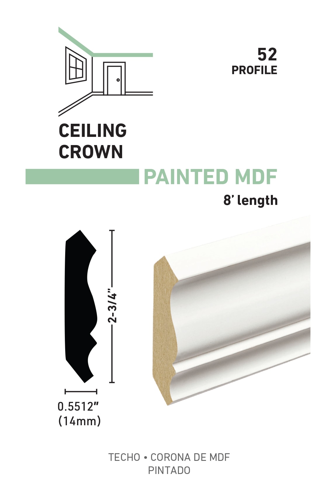 allen + roth L040525W8 Crown-Moulding - View #3