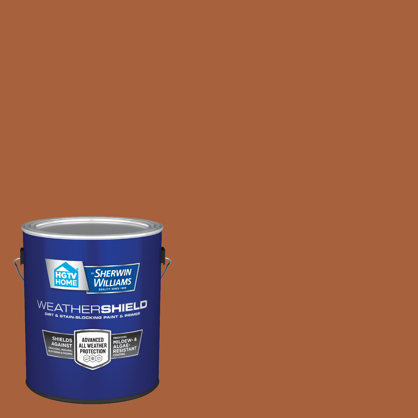 HGTV HOME by Sherwin-Williams HGSW2101-636321 Weathershield Semi-gloss Copper Mountain HGSW2101 Latex Exterior Paint + Primer ( 1-gallon )