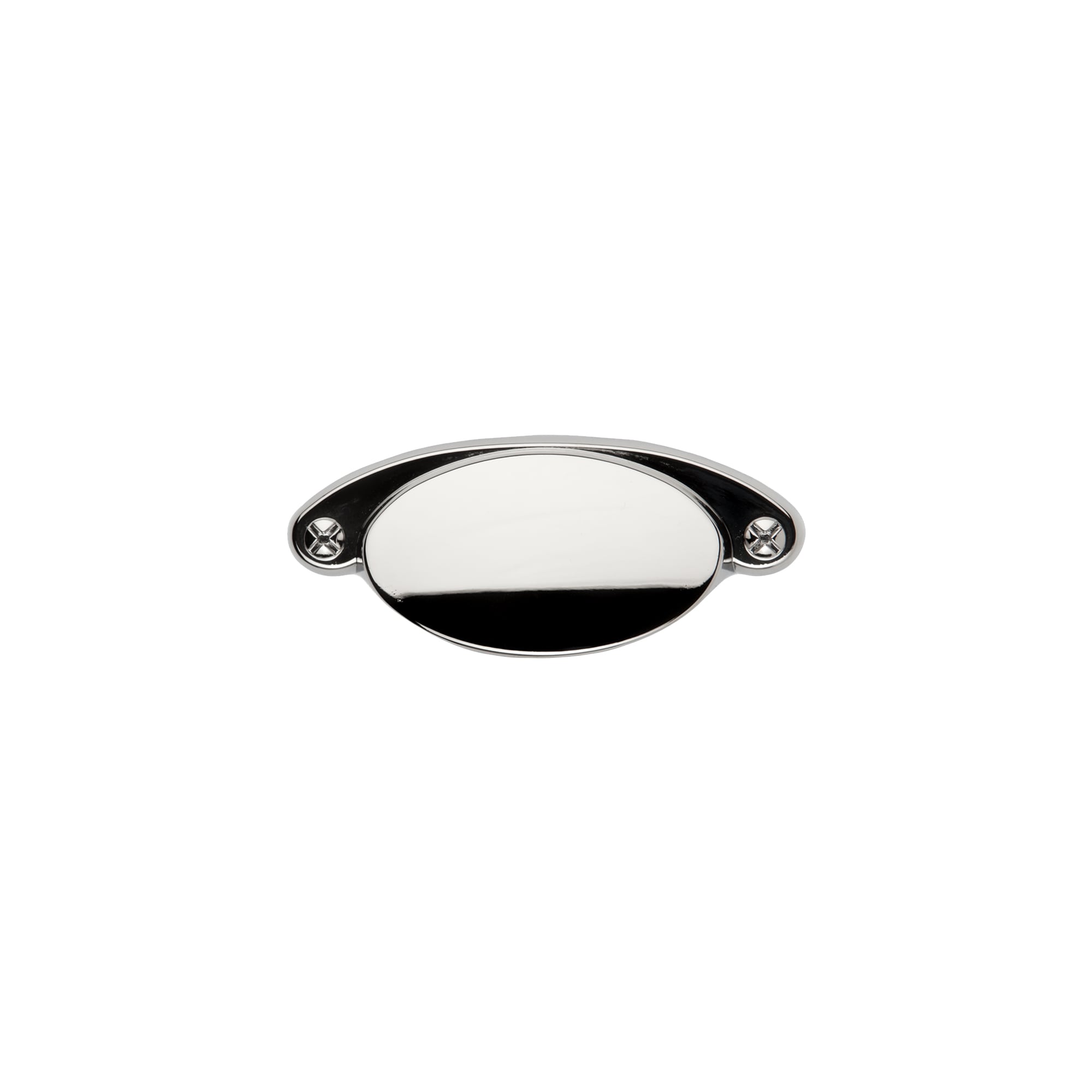 Sumner Street Home Hardware RL060445 Ovaline 2-1/4-in , Polished Nickel Dual Mount Oval Cup