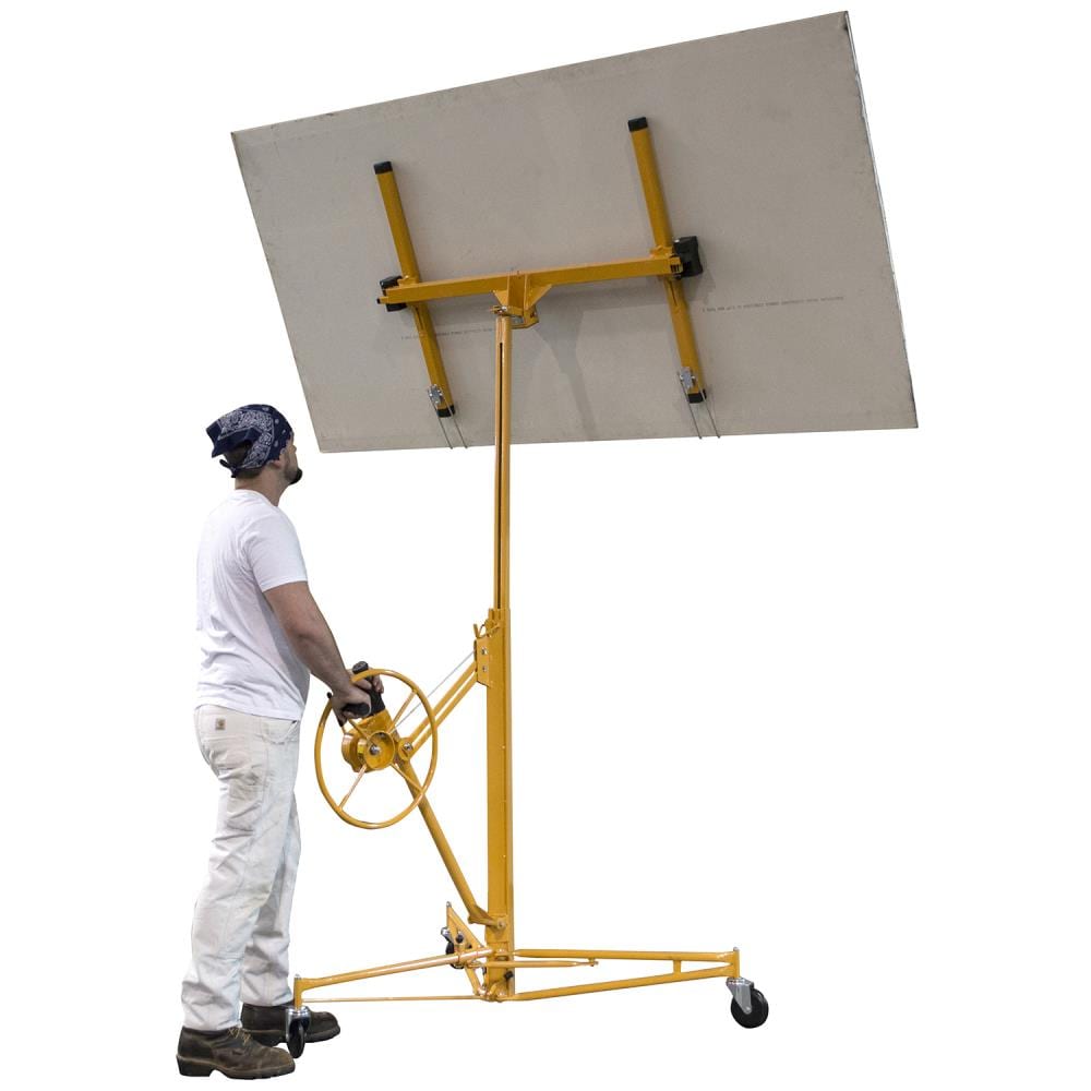 Pro-Series Yellow Steel Drywall and Panel Hoist