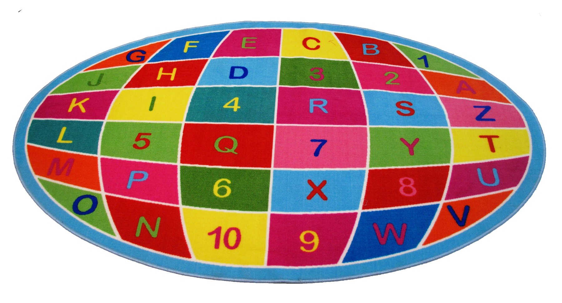 Fun Rugs FT-159 5178 Fun Time 4 X 6 Multi-color Oval Indoor Area Rug