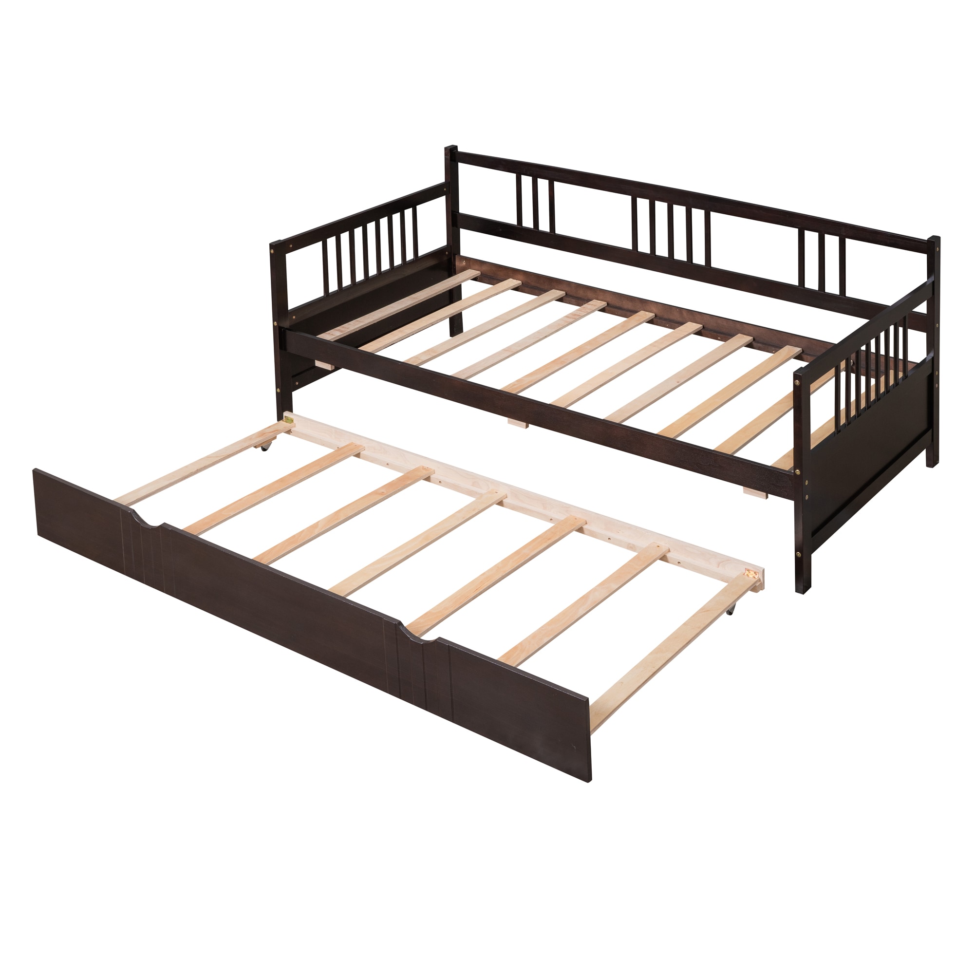 Qualler BLE000030P Espresso Twin Wood Daybed Bed