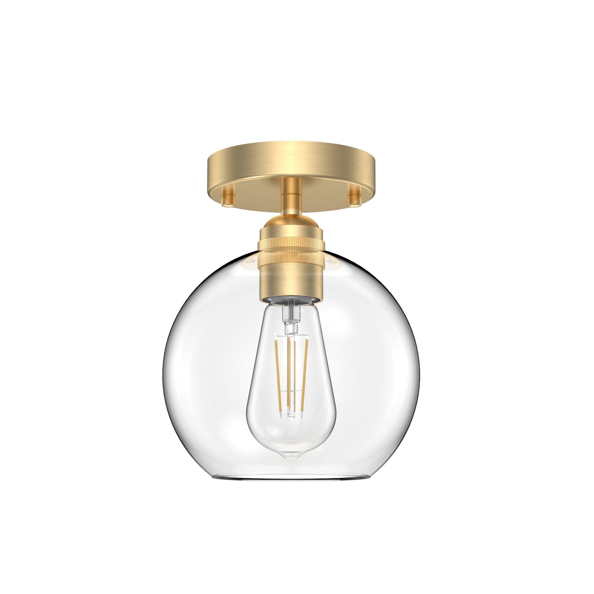 Origin 21 MXL1228-C001 KOLTEN 1 -Light 7.09-in Matte Gold Semi Flush Mount Light