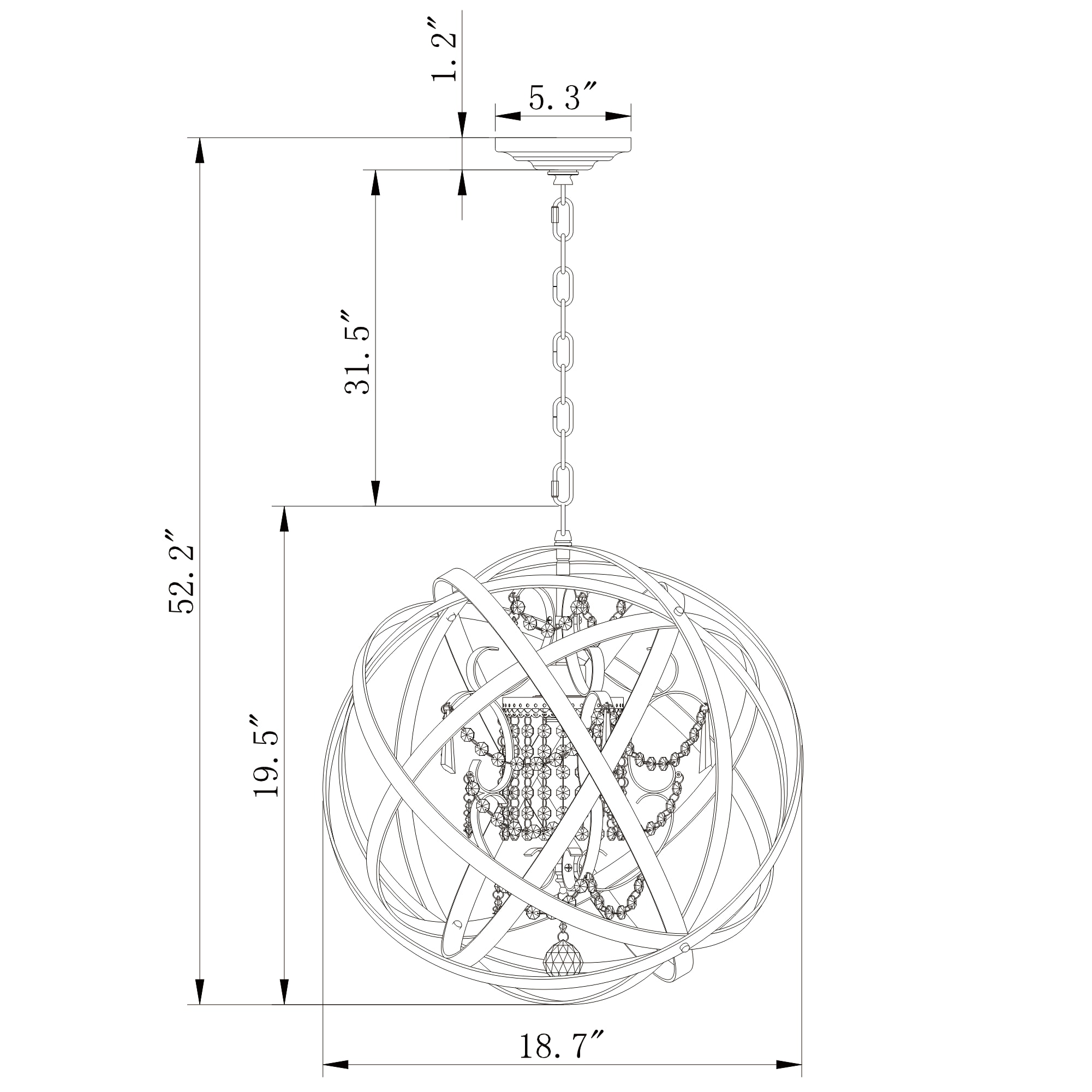 Home Accessories Inc HM234/1SG b090015 - View #3