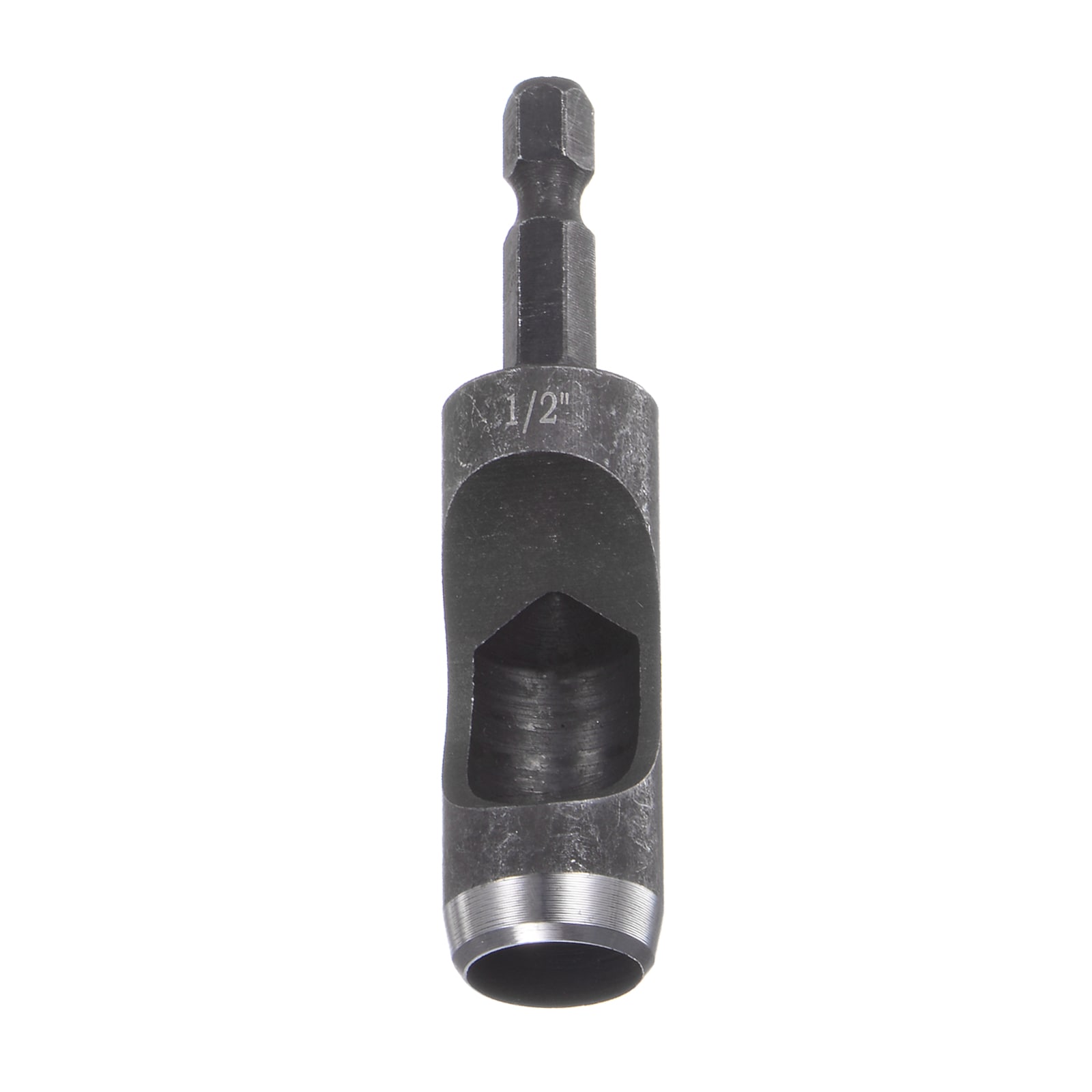Harfington Leather Hollow Punch Hex Shank for Drills 1/2 Inch Dia Hole Punch for Thick Fabrics Leathercraft Working #S26031100UX5424