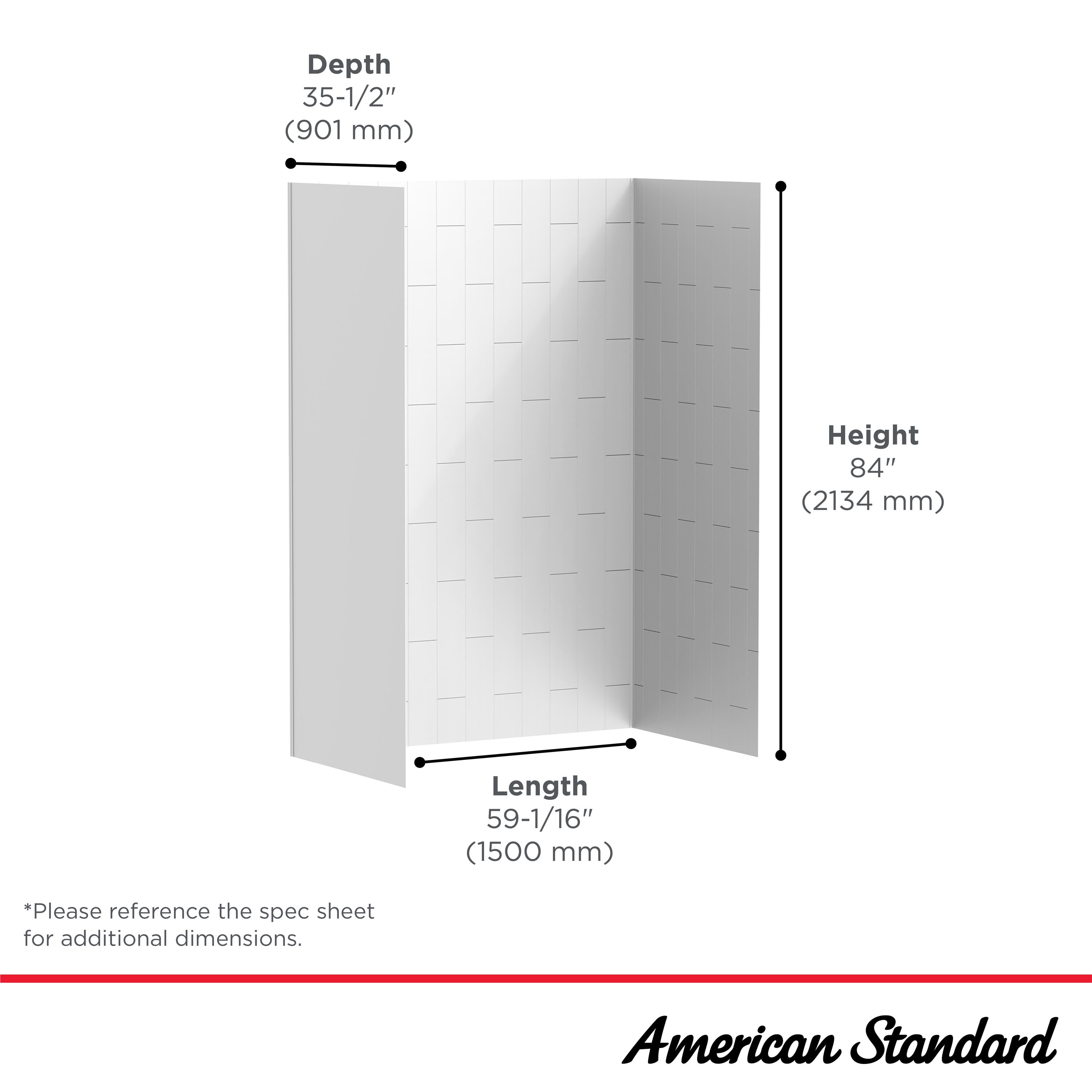 American Standard 2951SWT36.020 Shower-Wall-Surrounds - View #4