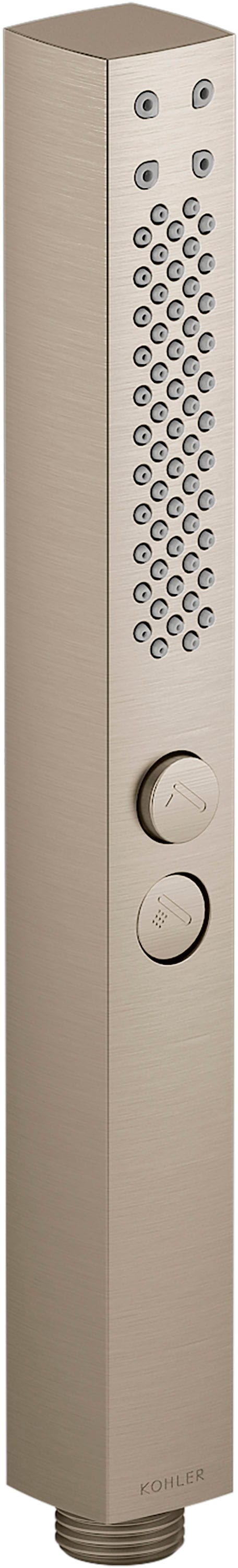 KOHLER K-21336-BV Shift+ 2.0 -Spray Vibrant Brushed Bronze 1.1875-in Round Handheld Shower Head 2.5 GPM