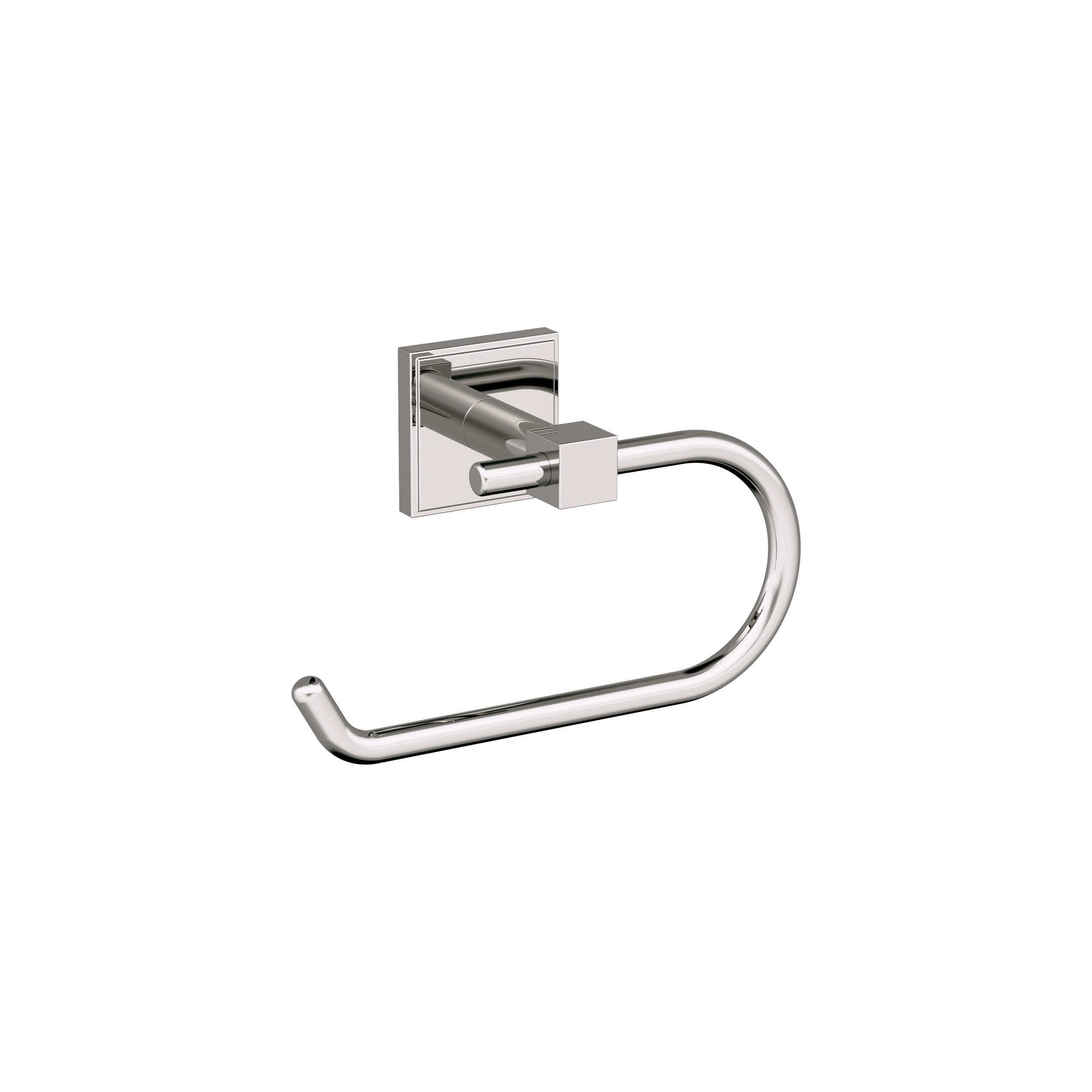Amerock BH36071PN Appoint Polished Nickel Wall mount Single post Toilet Paper Holder 1 -Rolls with Storage
