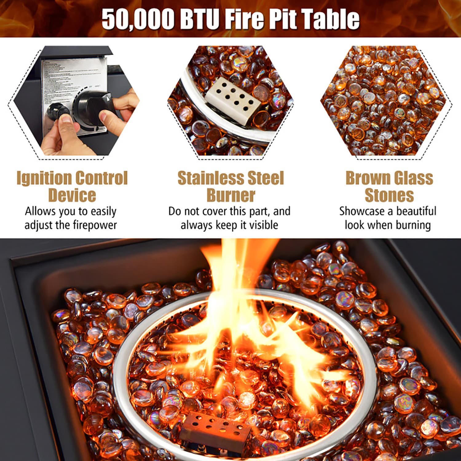 GZMR GZ-A01NP82 Outdoor-Gas-Firepits - View #7