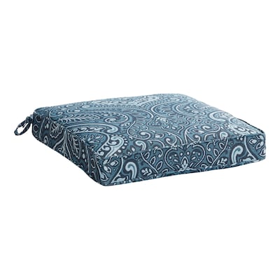 Allen Roth Damask Patio Chair Cushion In The Furniture Cushions Department At Com - Allen And Roth Blue Damask Patio Cushions
