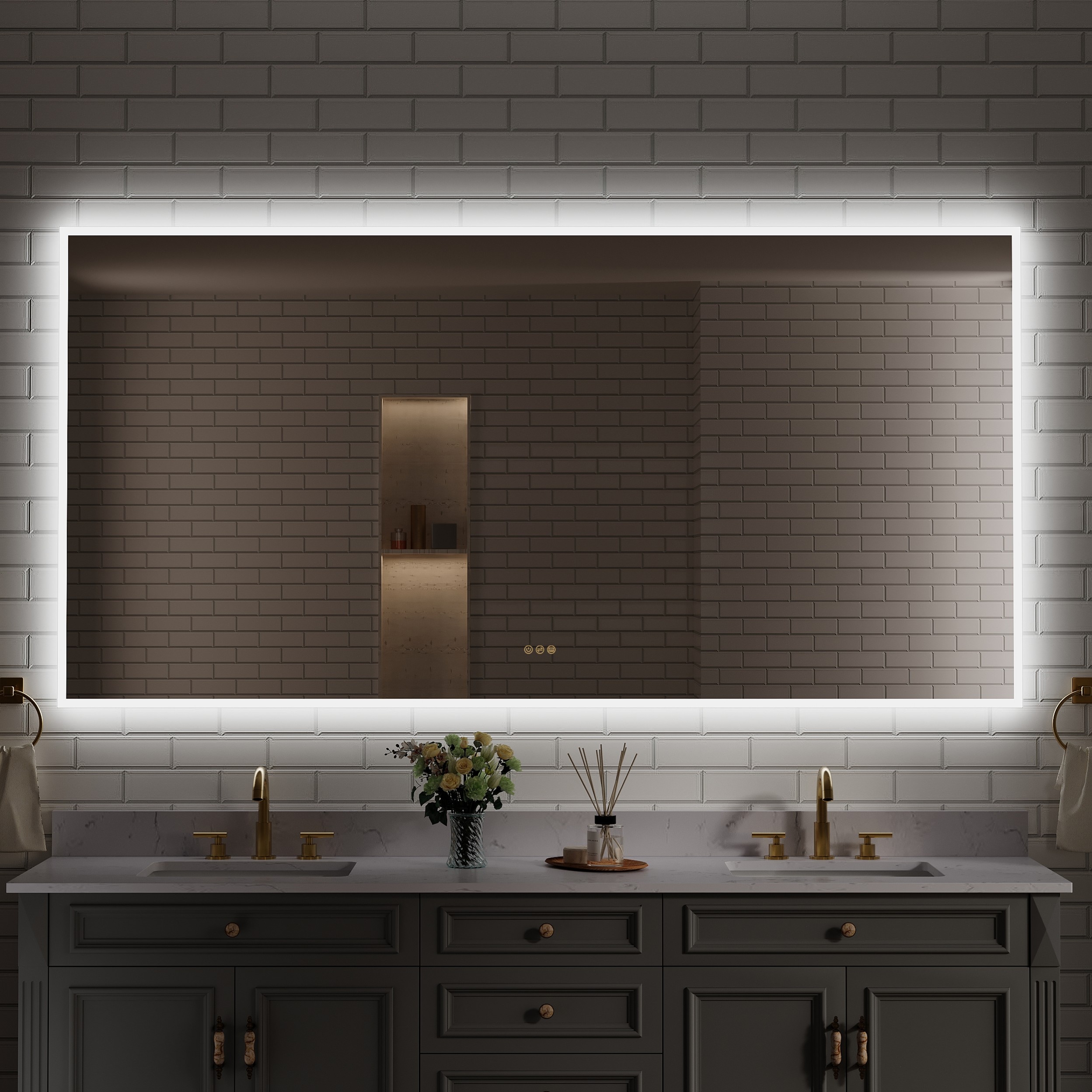 WELLFOR UCS-10FL8442 Framed-Bath-Mirrors - View #7