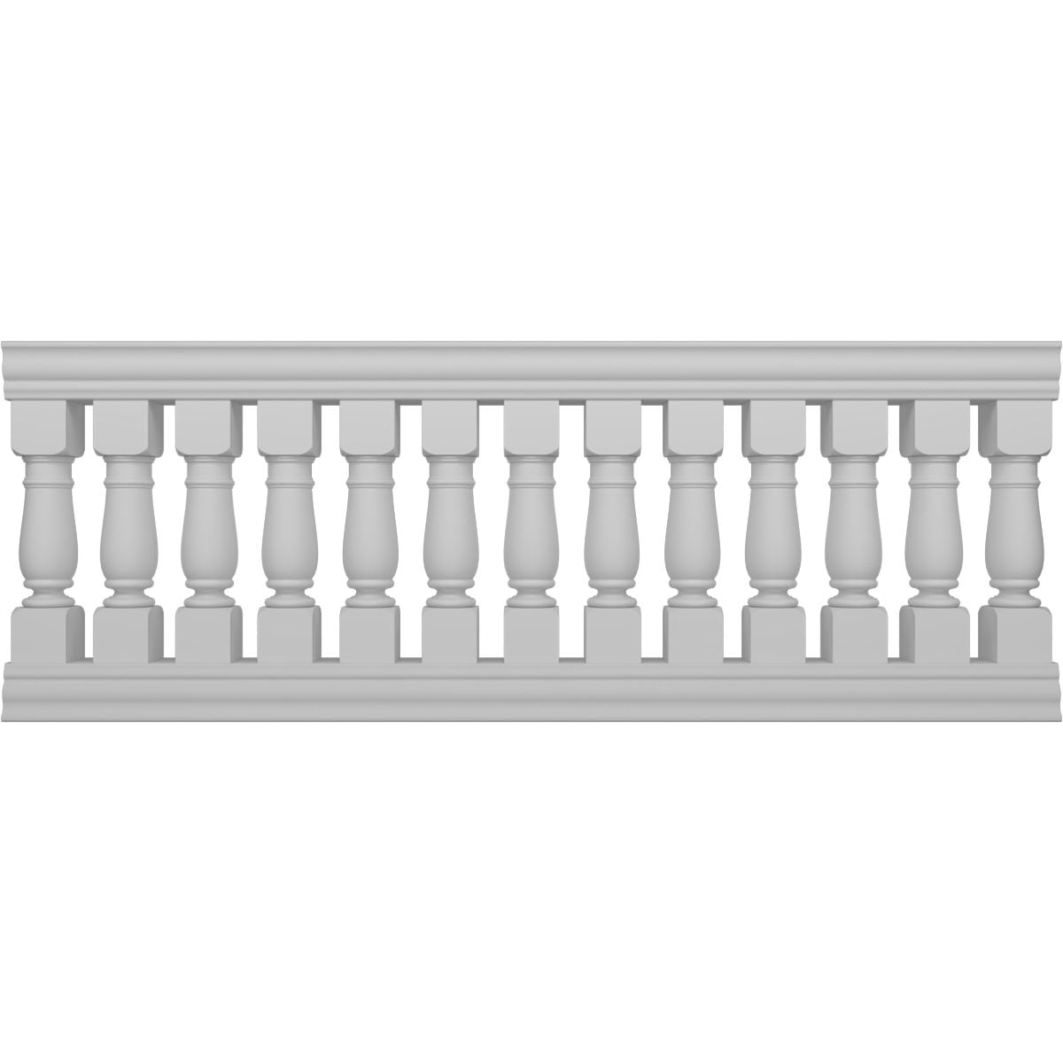 Ekena Millwork BALK38X096OXN FiberThane 8-Feet x 38-Inches Oxford Fiberglass Deck Rail Kit