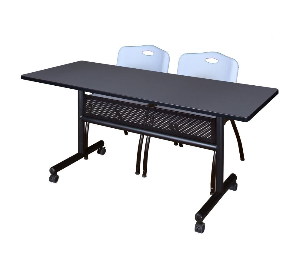 Regency MKFTM6024GY47GY Training Gray 4-Person Training Table (60-in W x 29-in H)