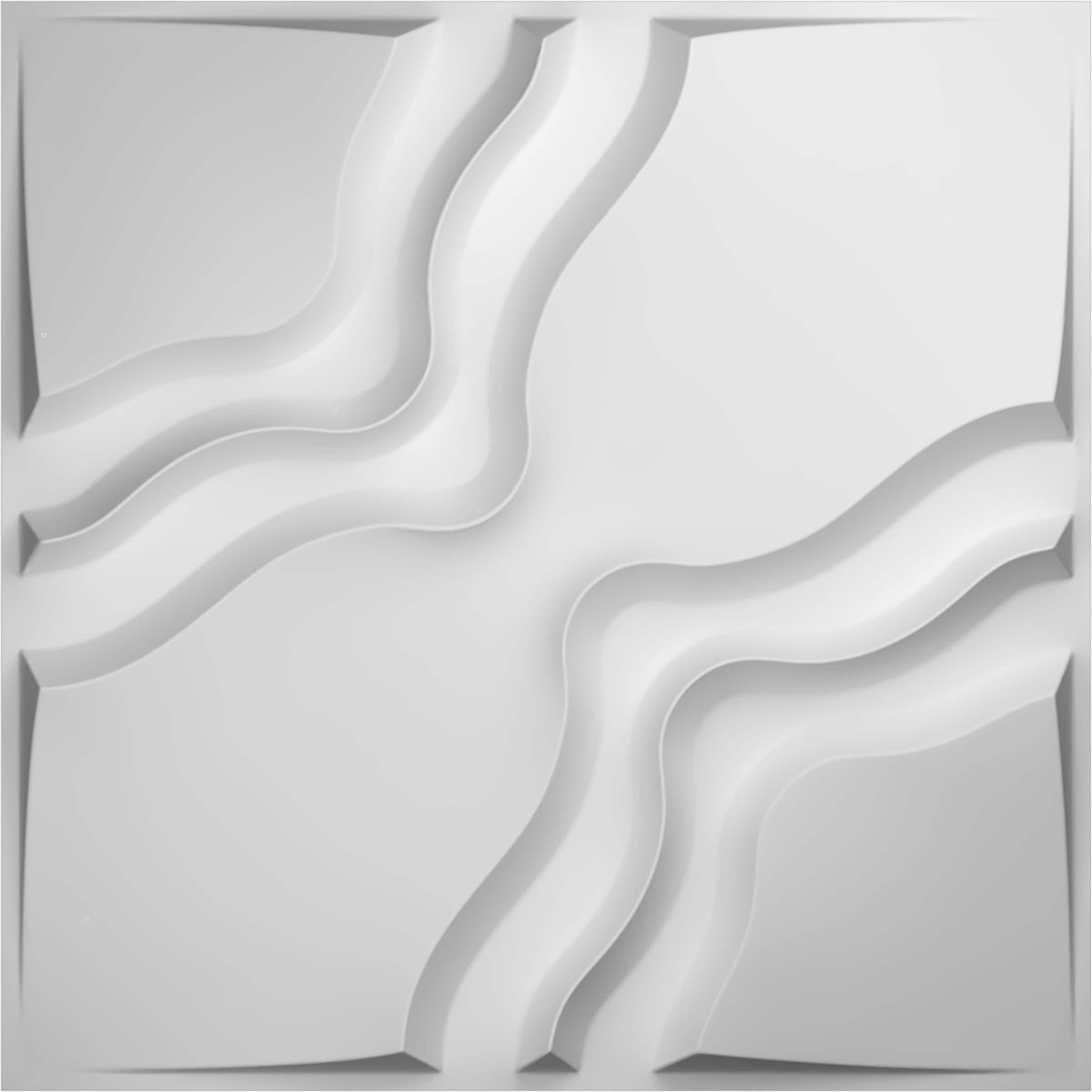 Ekena Millwork WP20X20RGWH 19-5/8-in x 19-5/8-in Embossed Paintable/Stainable White PVC Wall Panel ( 2.67-sq ft )