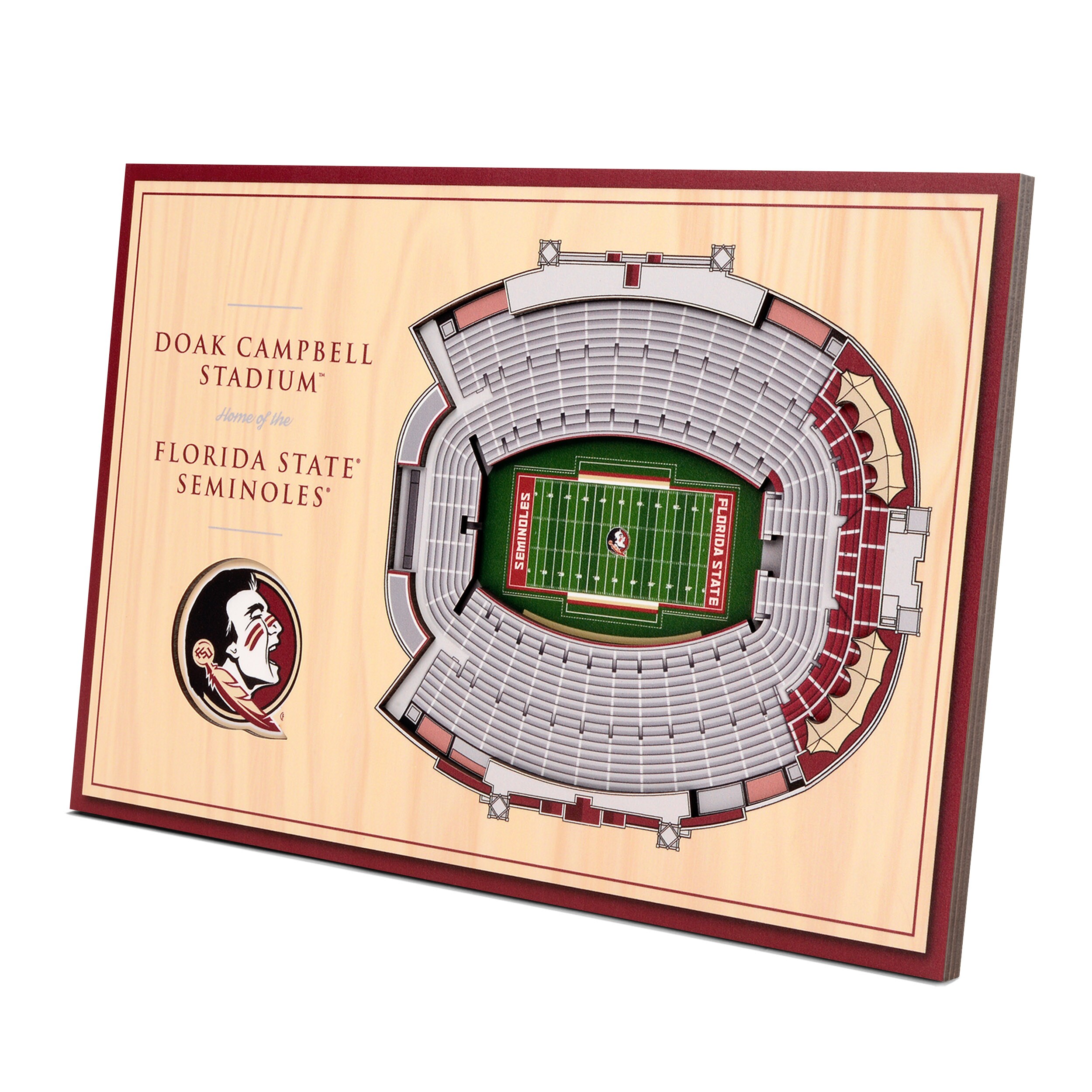 StadiumViews 8490563 Florida State Seminoles Youthefan Team Colors Floater Frame 8-in H x 12-in W Sports 3D Art