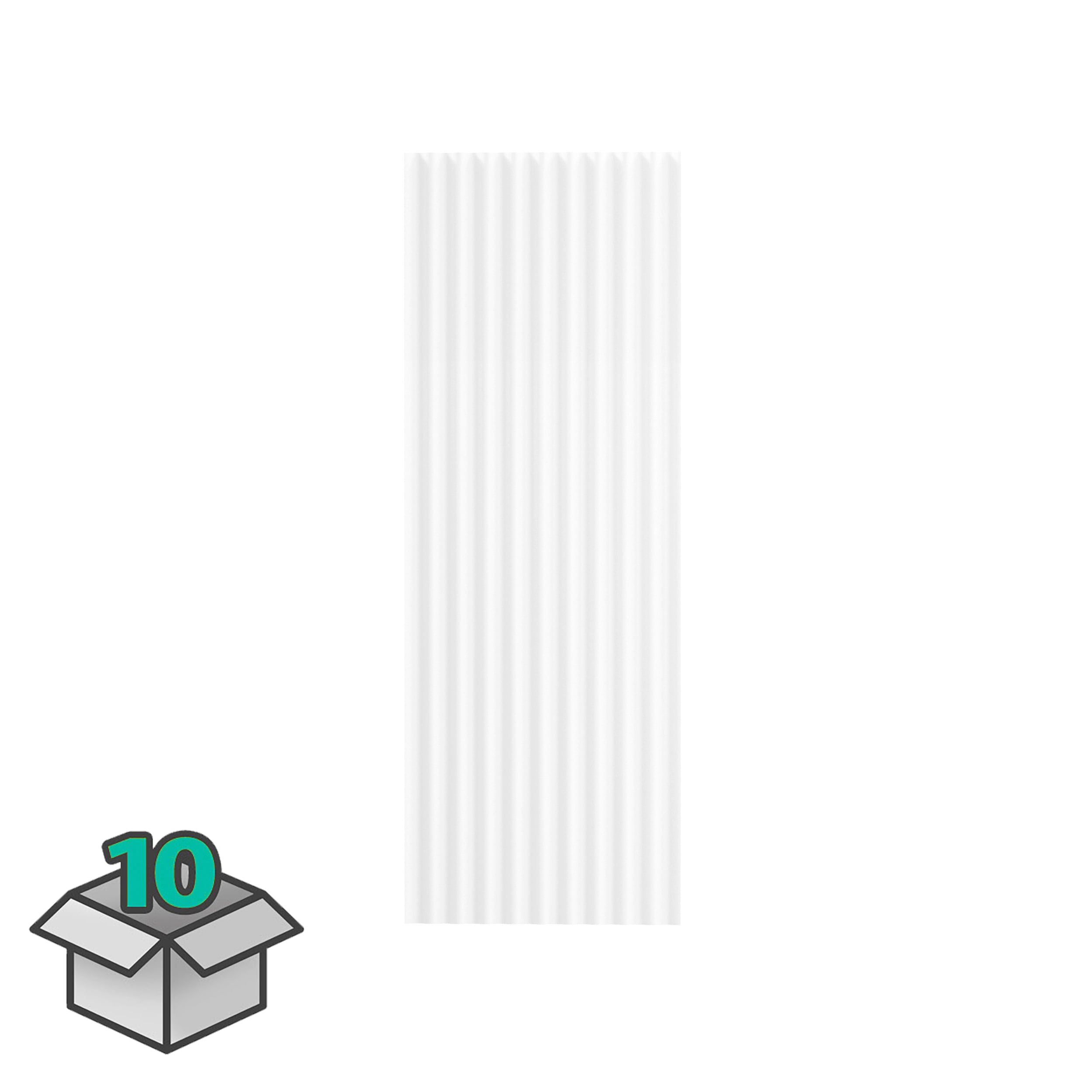 Tuftex 197635 SeaCoaster 2.17-Feet x 6-Feet Corrugated White Opal PVC plastic Roof Panel 10 -Pack
