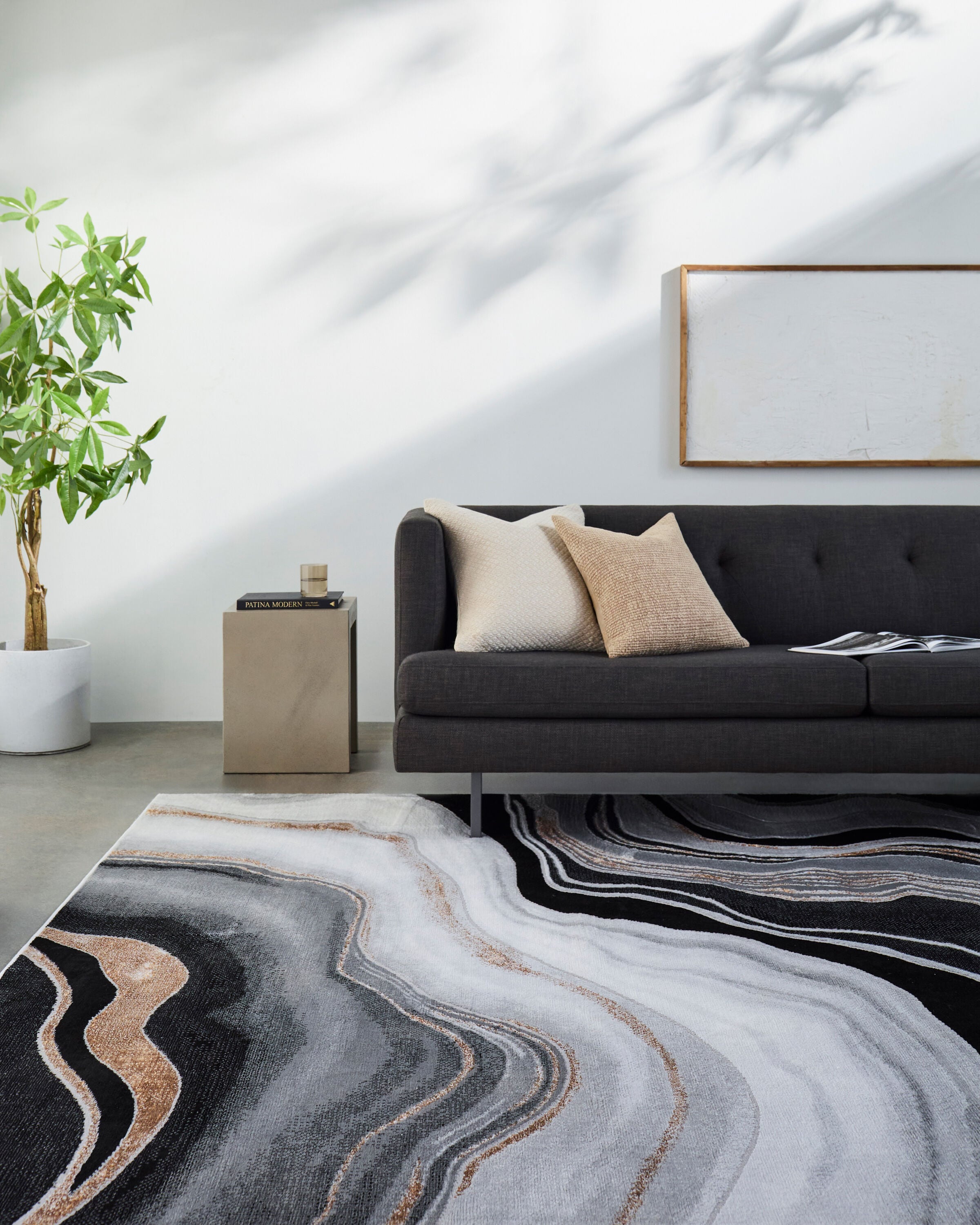 Origin 21 670289 Endless Space 8 x 10 (ft) Loomed Polyester/Polypropylene Onyx Rectangular Indoor Geode Area rug