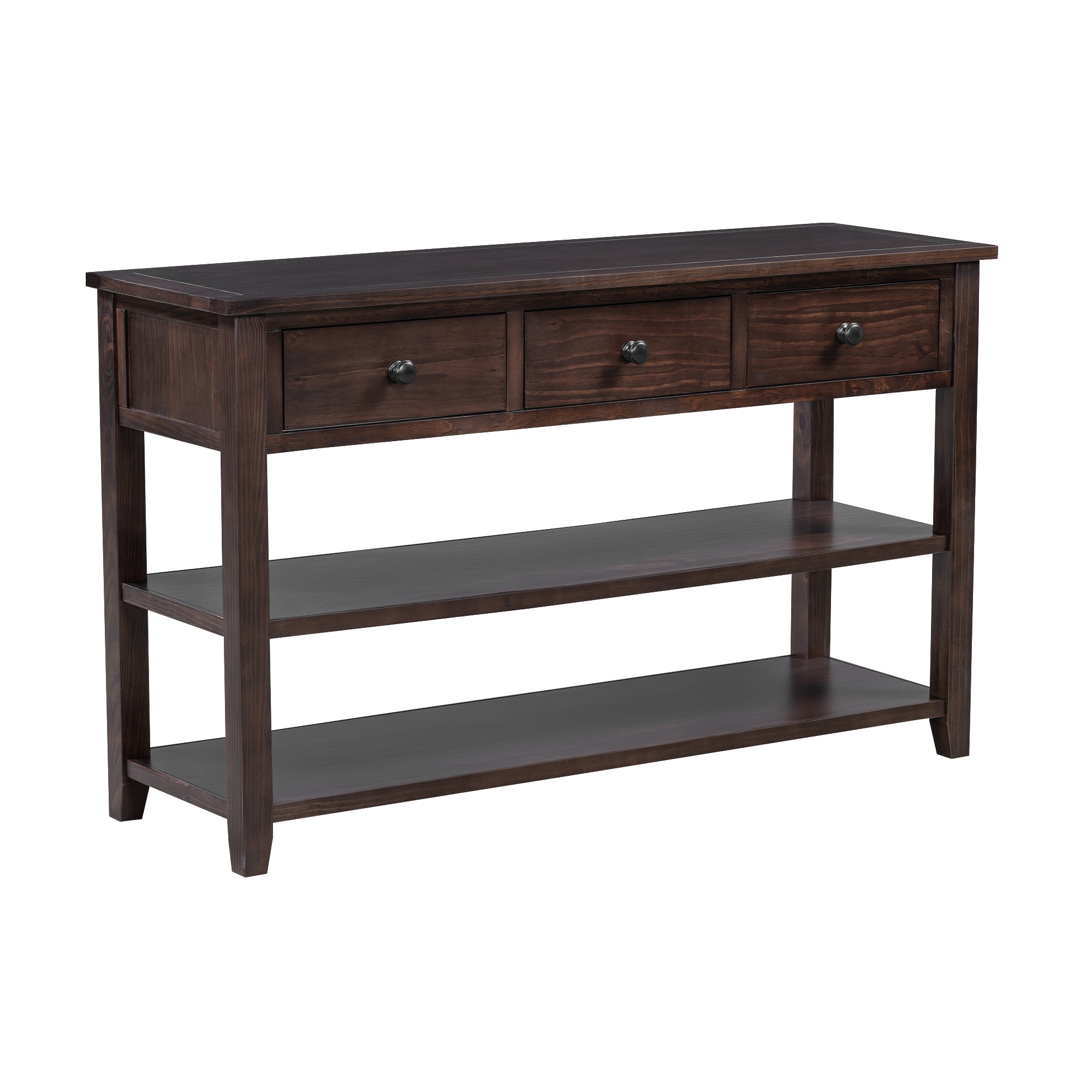 Sumyeg BH-822AAA Console Table with Two Open Shelves Midcentury MDF Console table