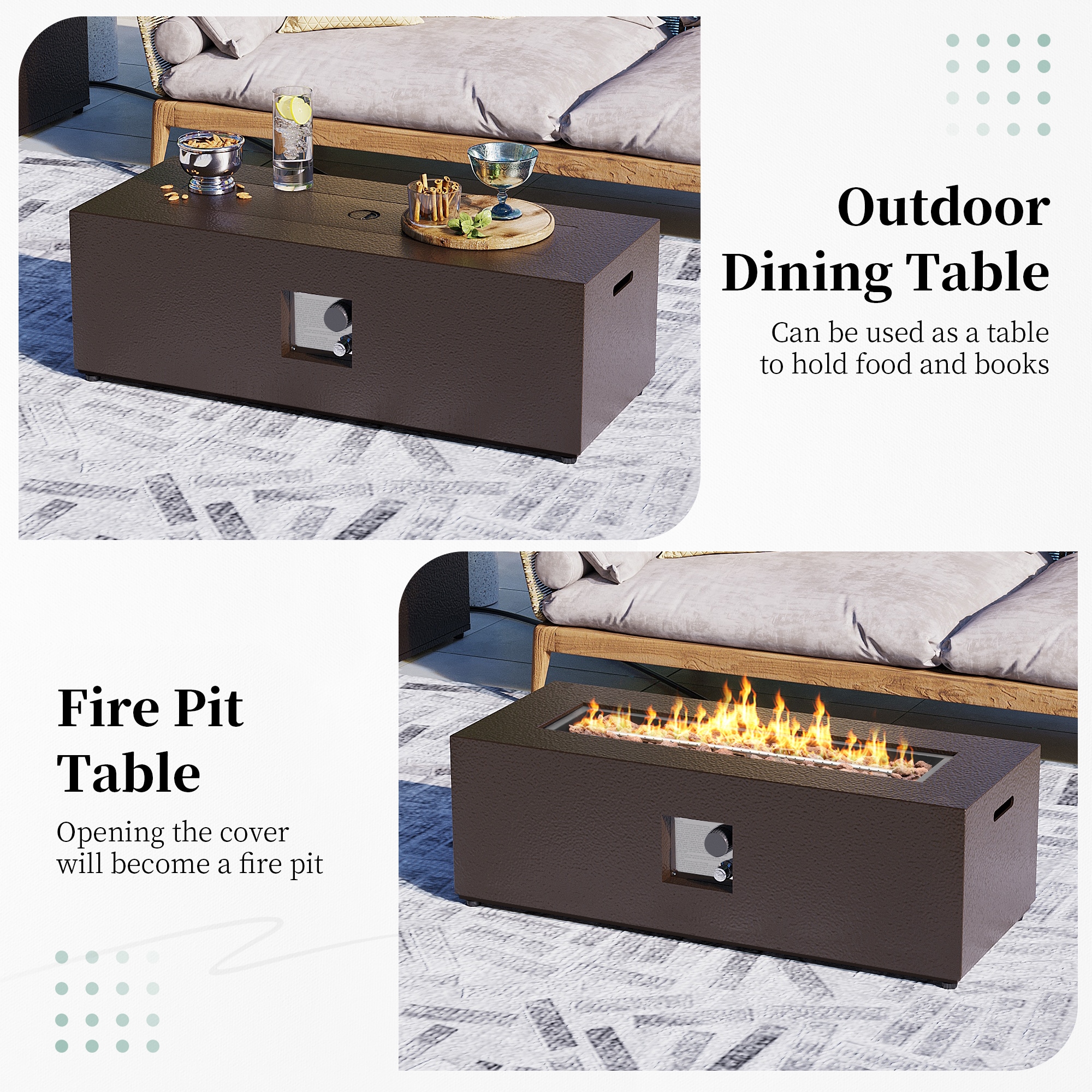 Patio Watcher 42T-CFX-DGRAY-T Outdoor-Gas-Firepits - View #7