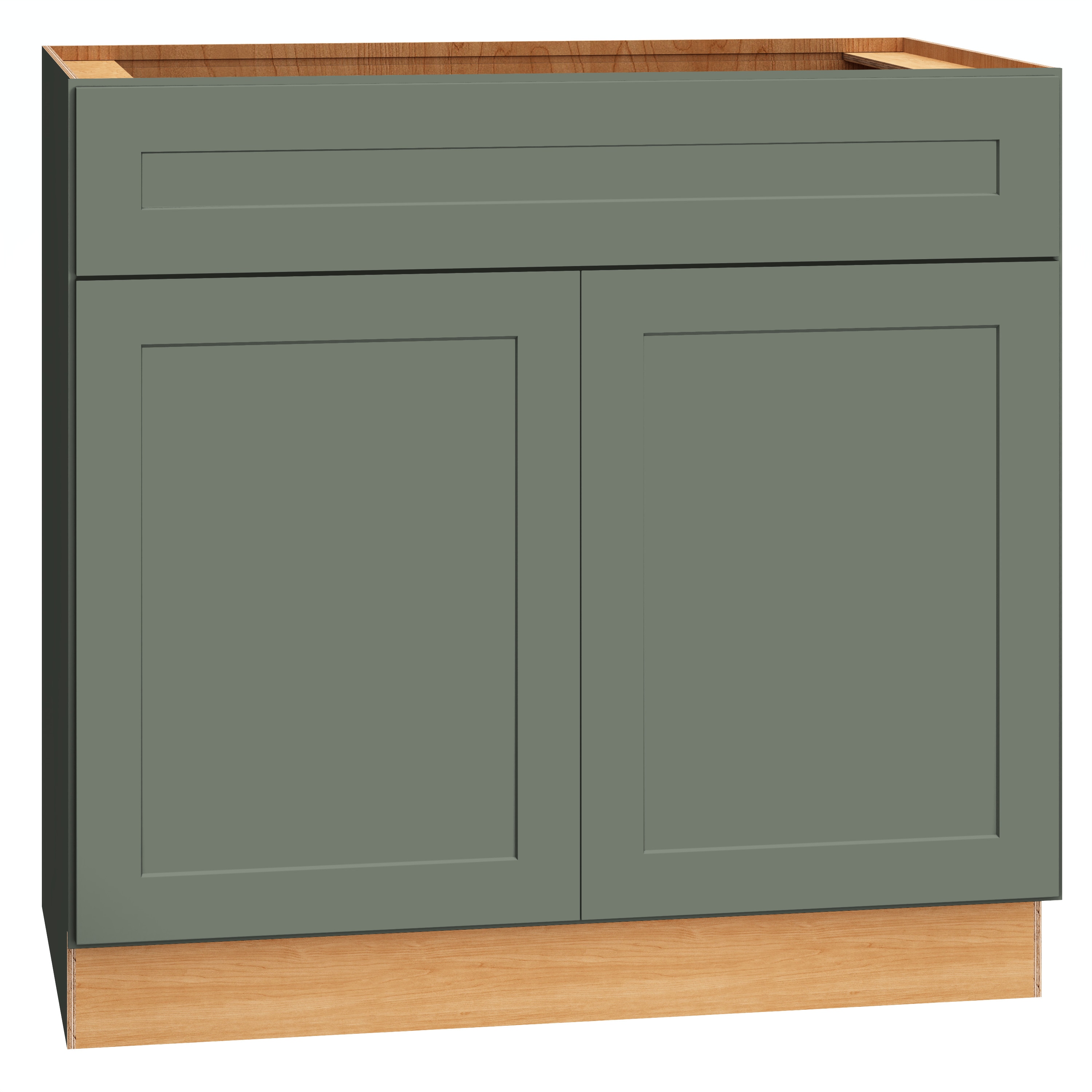 Diamond Express 61H-VSB363421 Jamestown 36-in Retreat Green Bathroom Vanity Base Cabinet without Top