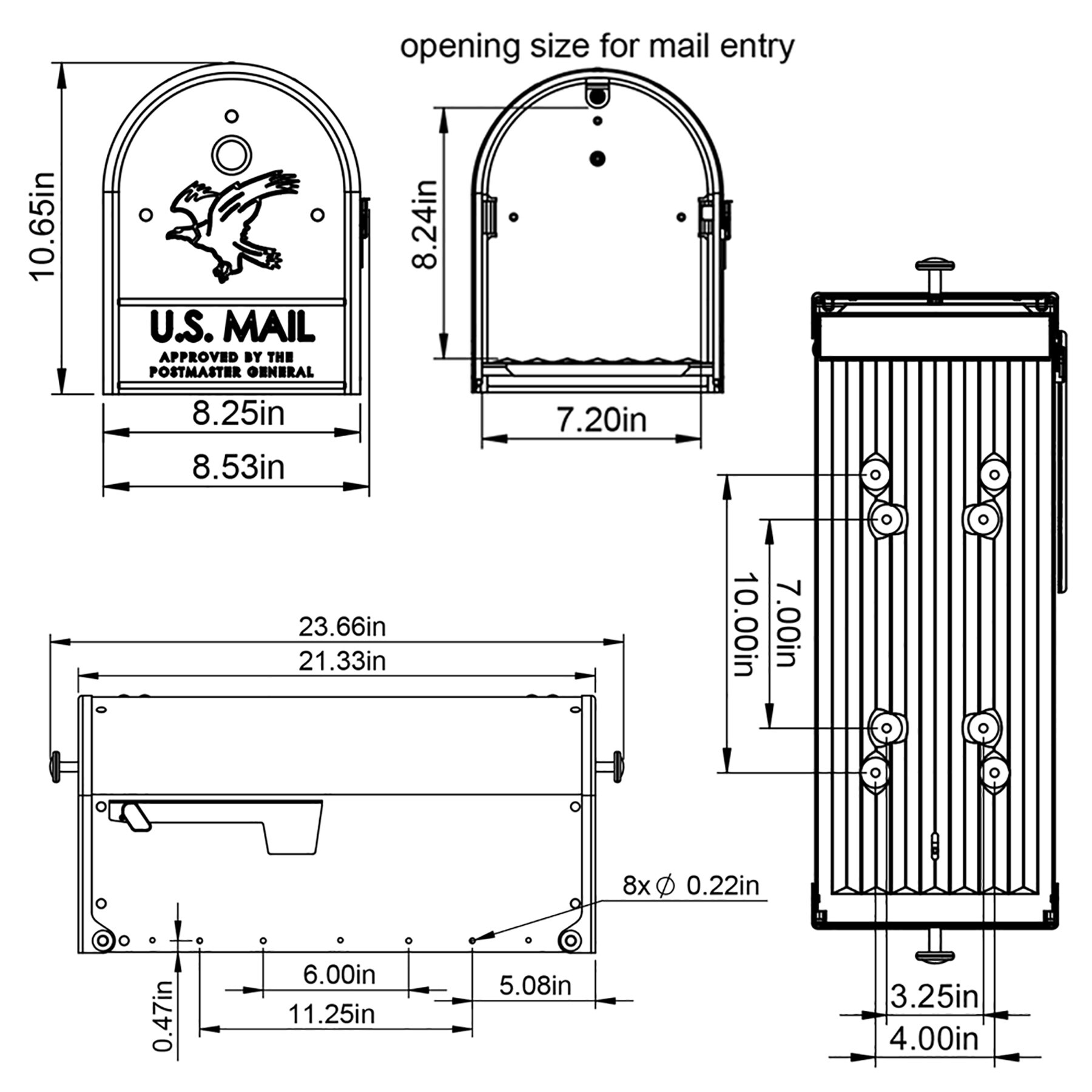 Architectural Mailboxes OM160BAM mailboxes - View #12