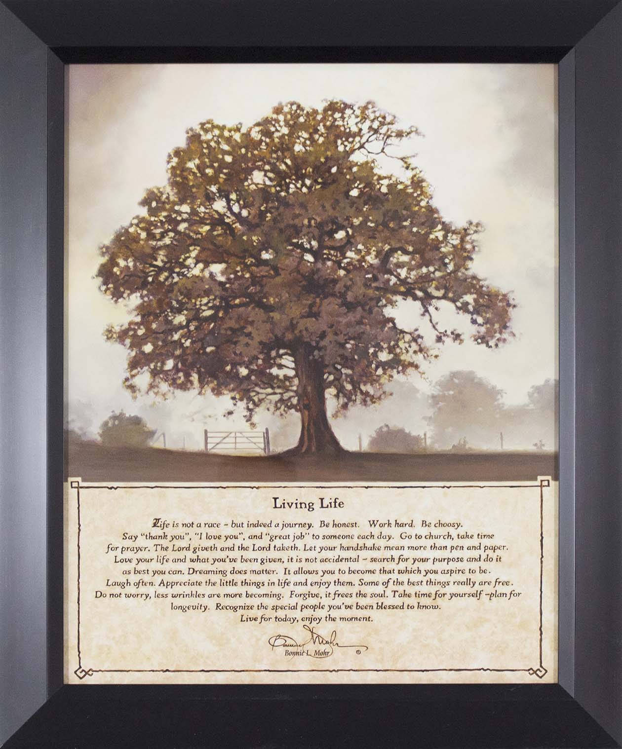  1501-8004LOW Brown Framed 20-in H x 16-in W Inspirational Print
