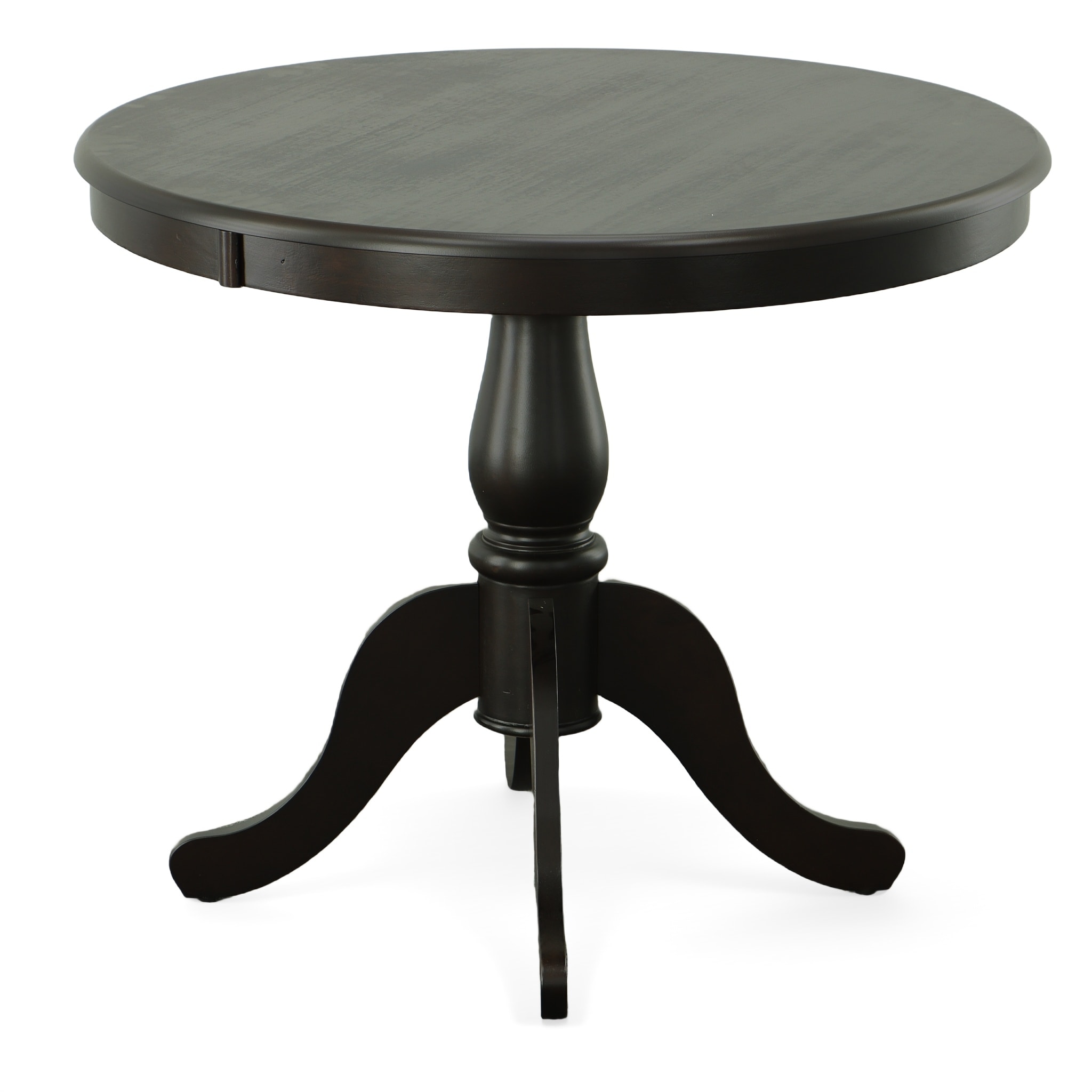 Carolina Cottage 3036T-ESP Fairview Espresso Round Traditional Dining Table, Wood with Espresso Composite Pedestal Base 36-in L x 30-in H