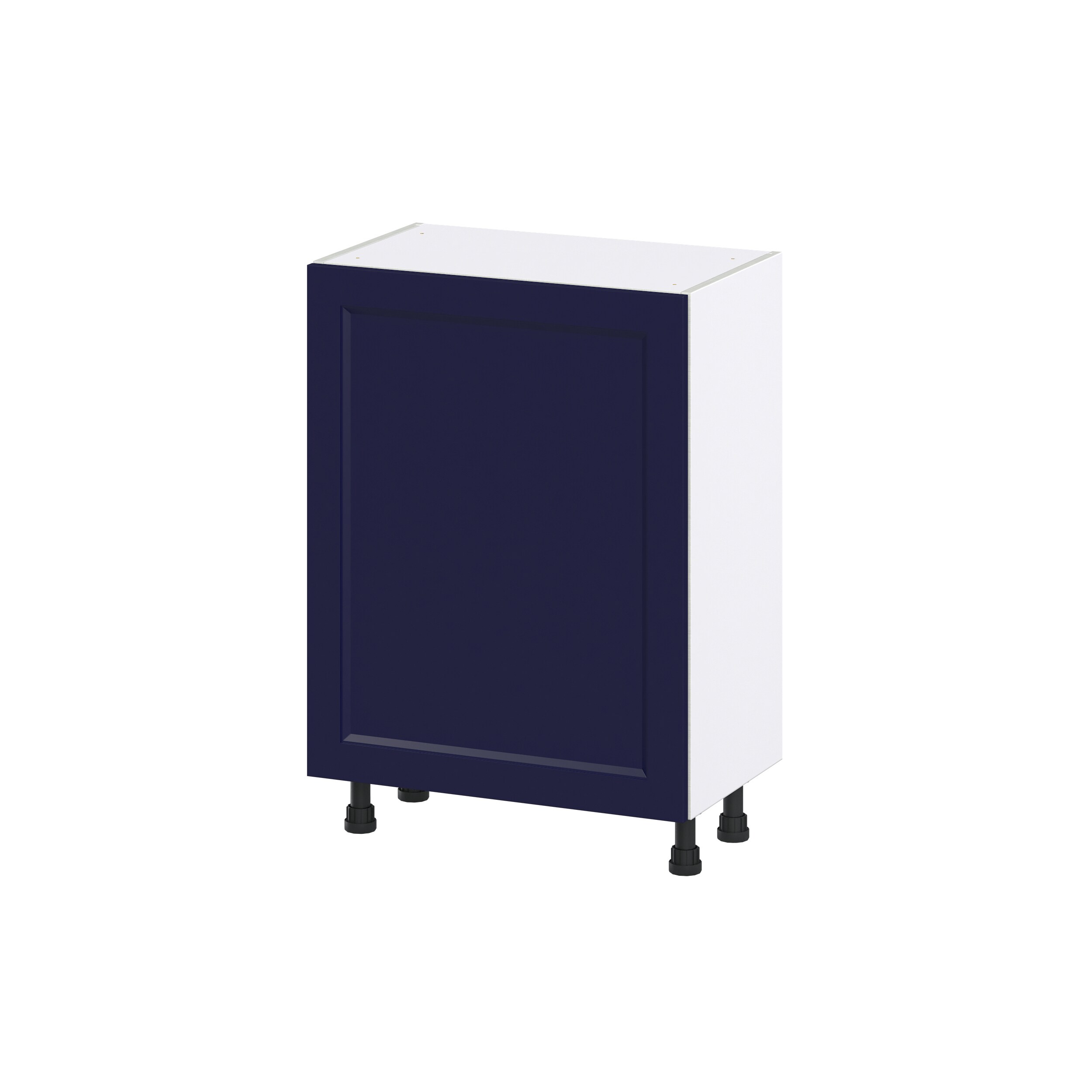 Hugo&Borg Lorette 24-in W x 34.5-in H x 14-in D Navy Blue Base Fully Assembled Cabinet (Recessed Panel Shaker Door Style)